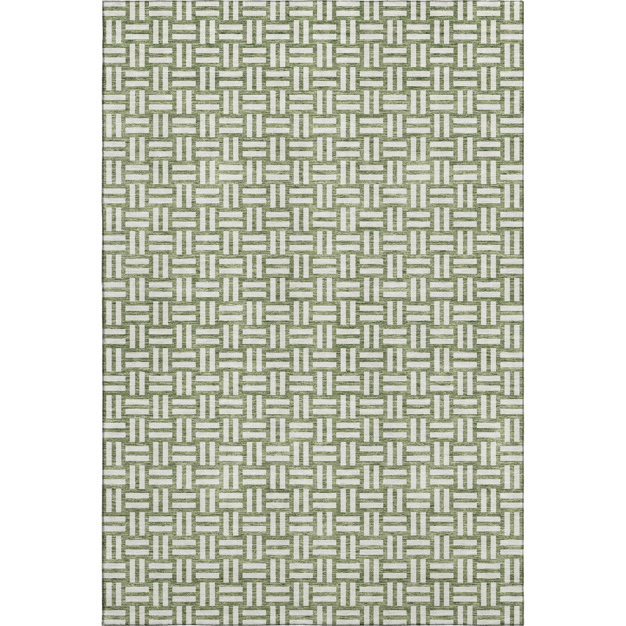 Bergen Machine Washable Transitional Green Rug 2'6" x 3'10" #shape_Rectangle