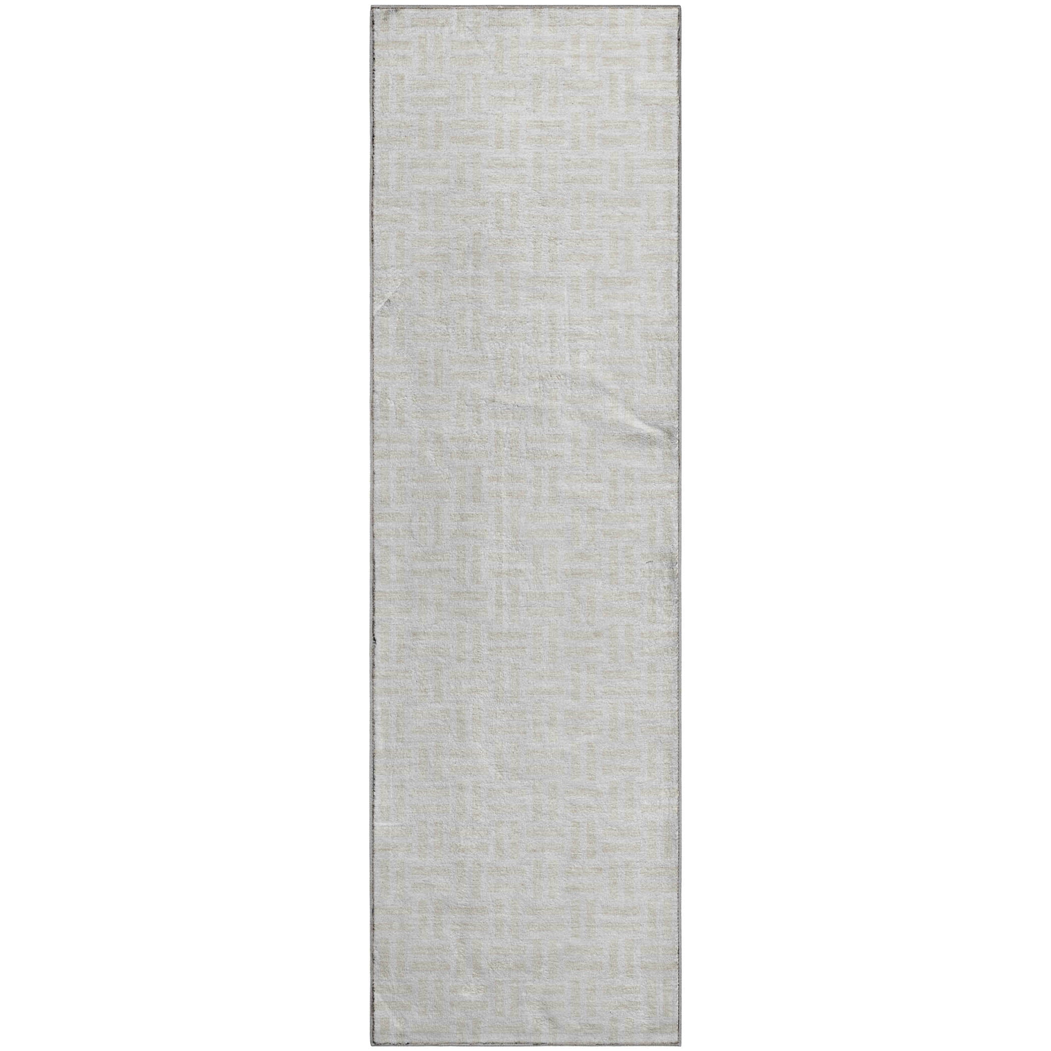 Bergen Machine Washable Transitional Ivory Rug 2'3" x 7'6" #shape_Runner