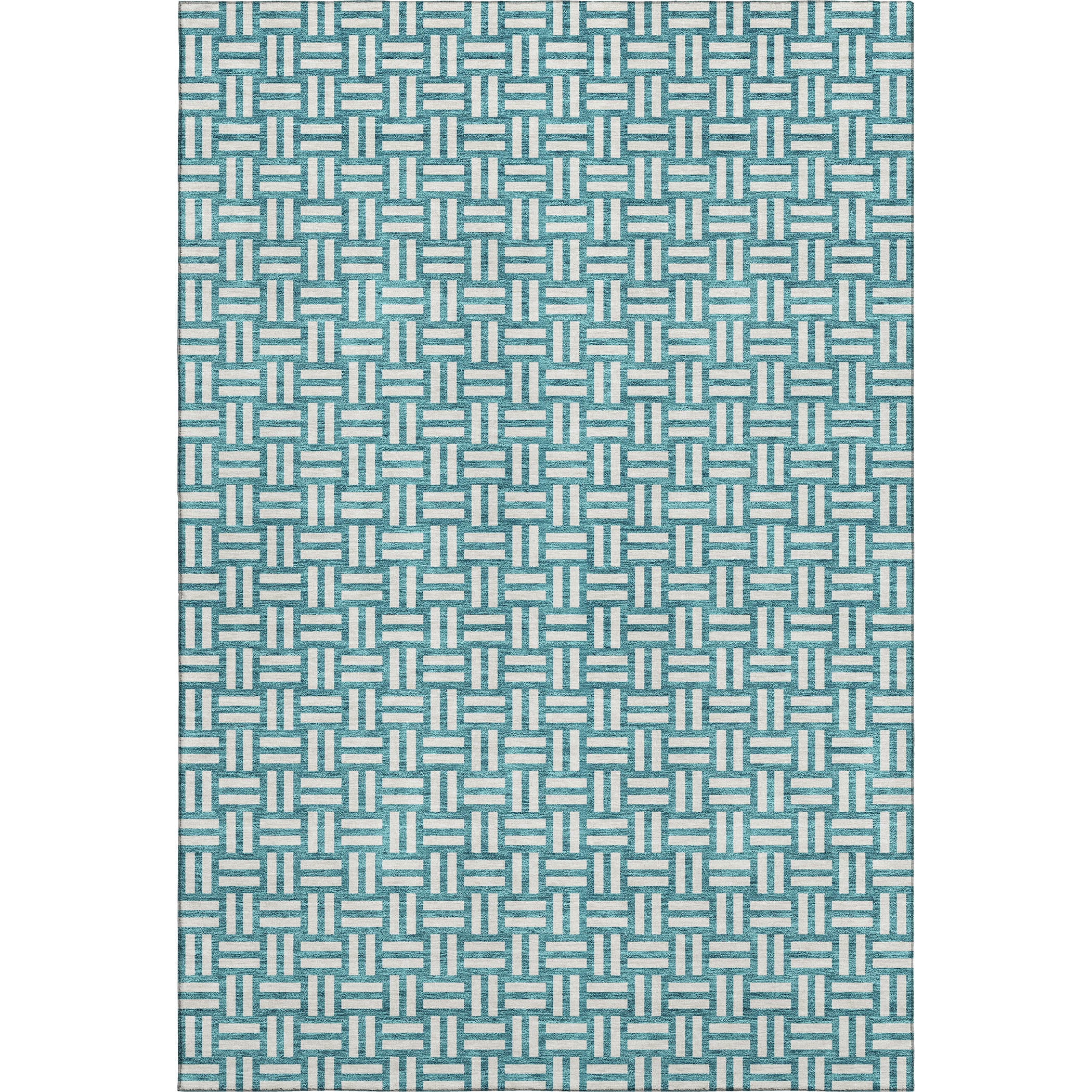 Bergen Machine Washable Transitional Teal Rug 2'6" x 3'10" #shape_Rectangle