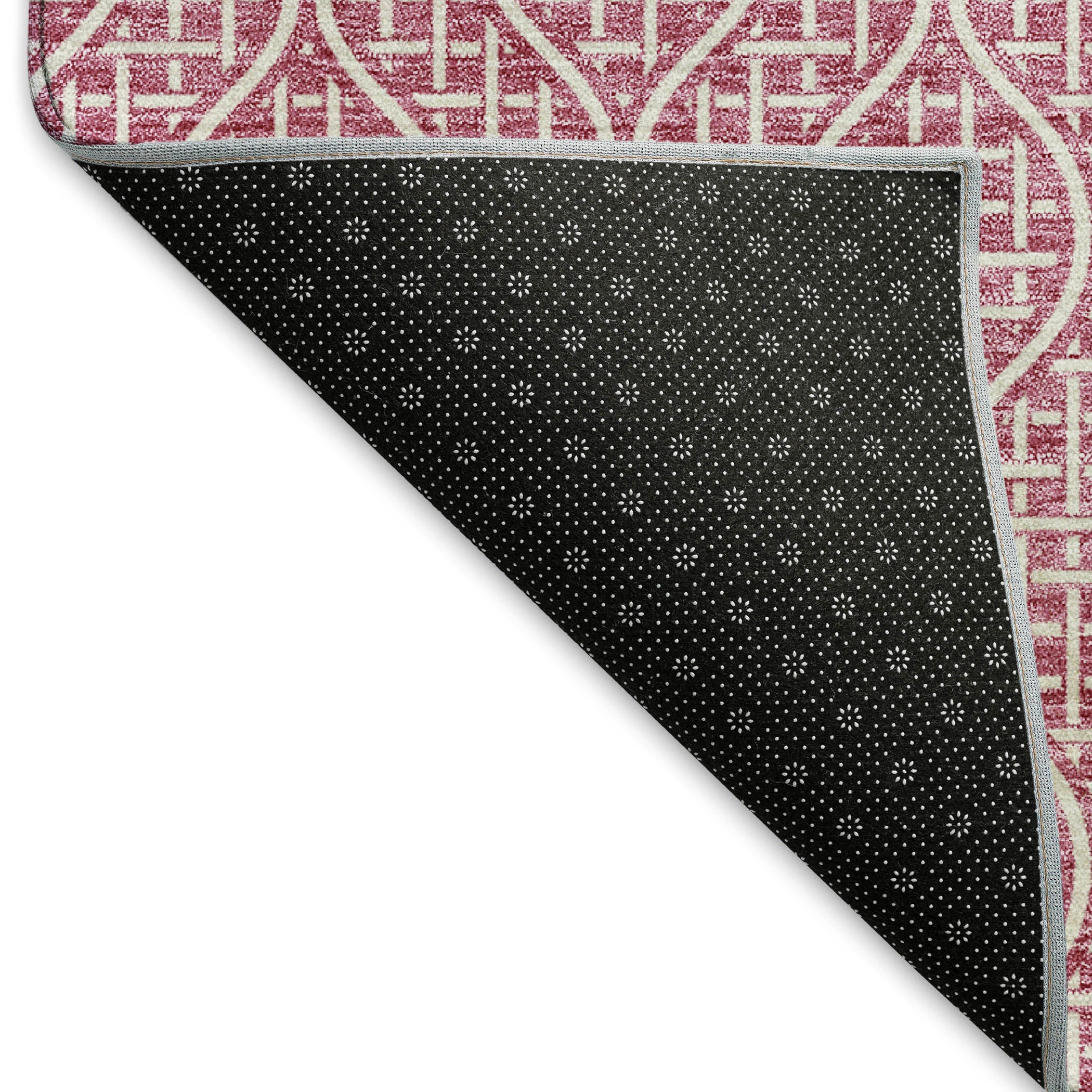 Bruges Machine Washable Transitional Blush Pink Rug 1'8" x 2'6" #shape_Rectangle