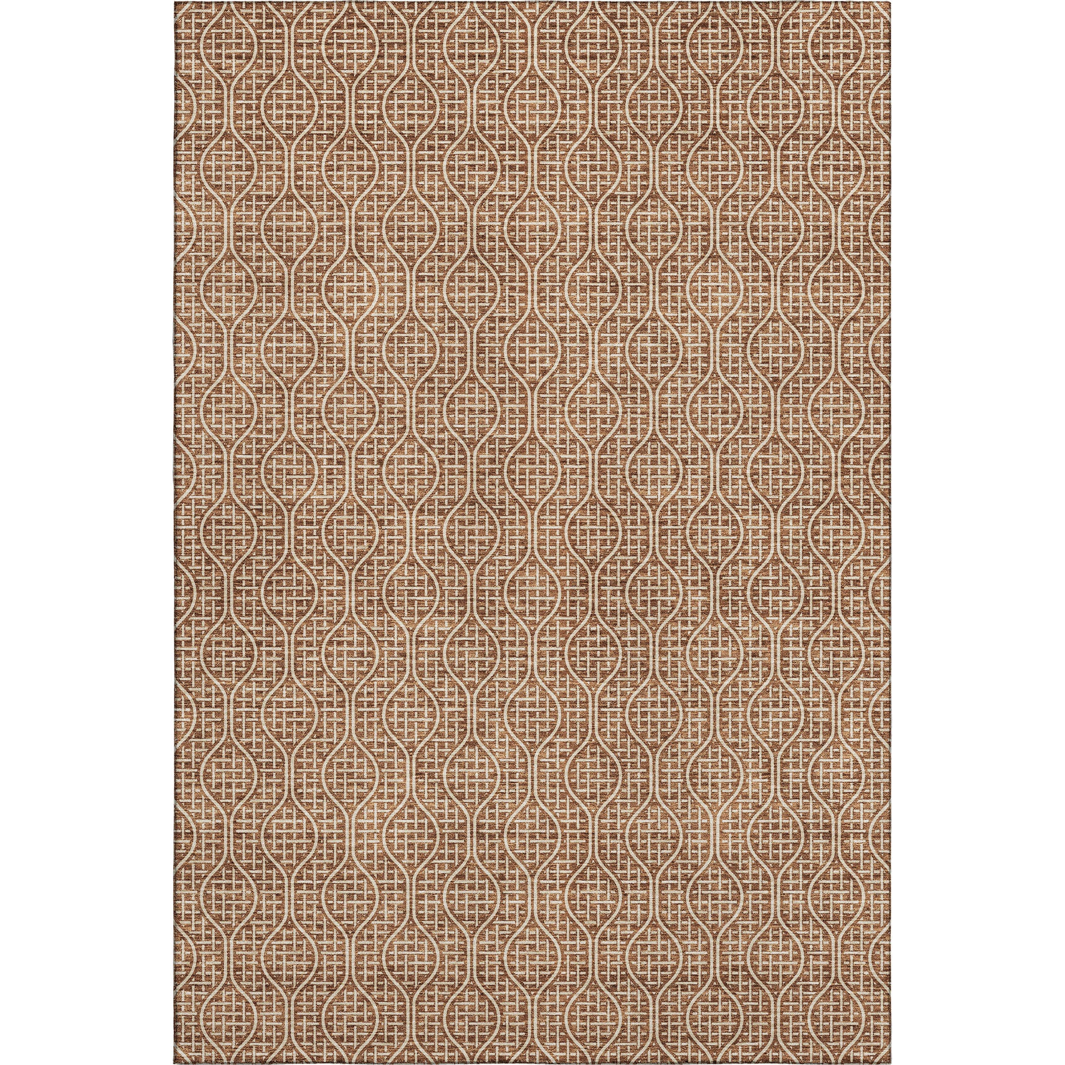 Bruges Machine Washable Transitional Paprika Orange Rug 2'6" x 3'10" #shape_Rectangle