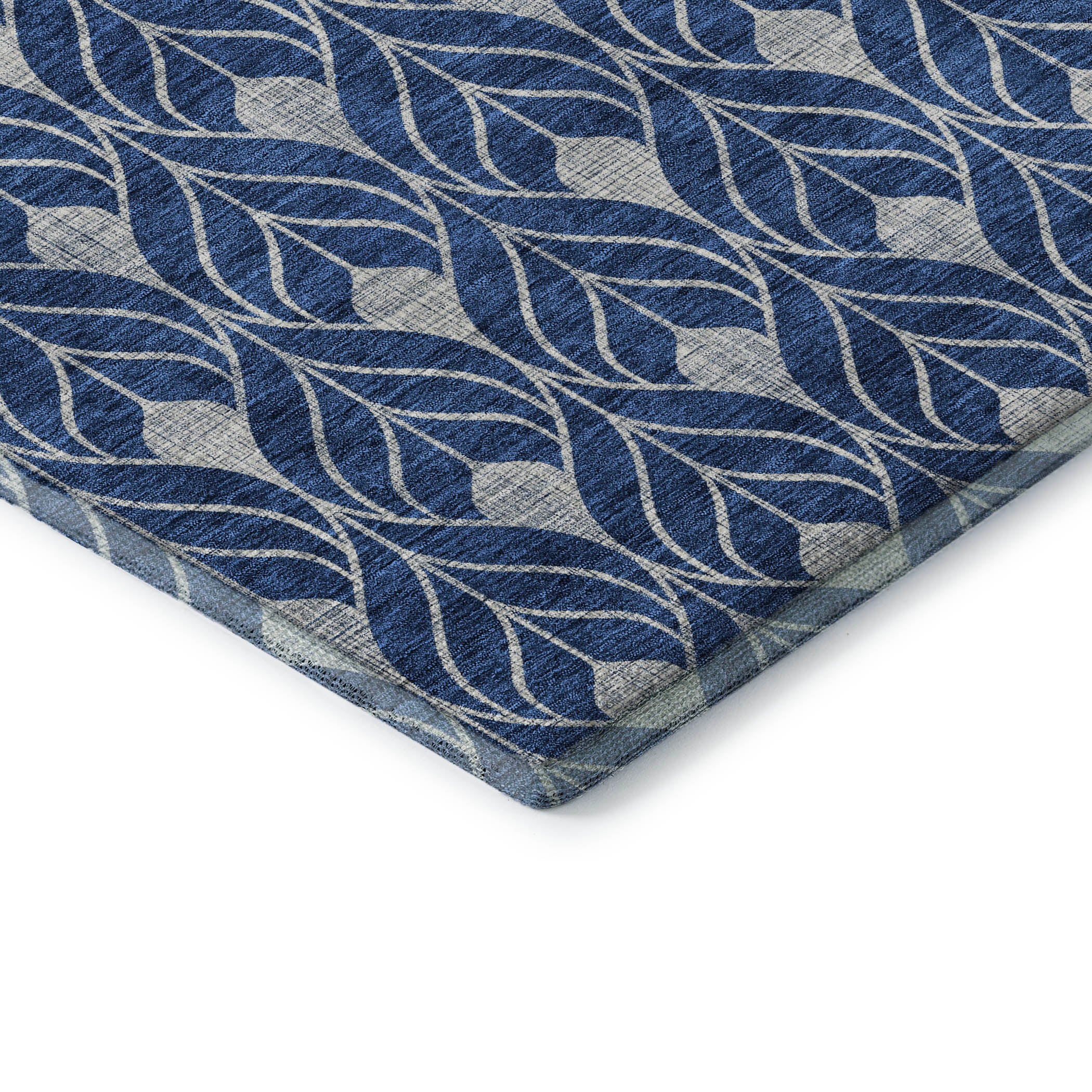 Marrakech Machine Washable Transitional Navy Blue Rug 1'8" x 2'6" #shape_Rectangle