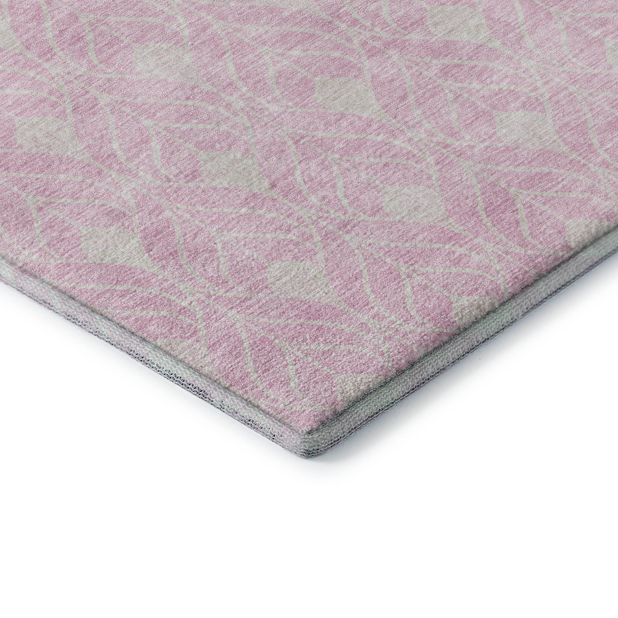 Marrakech Machine Washable Transitional Pink Rug 1'8" x 2'6" #shape_Rectangle