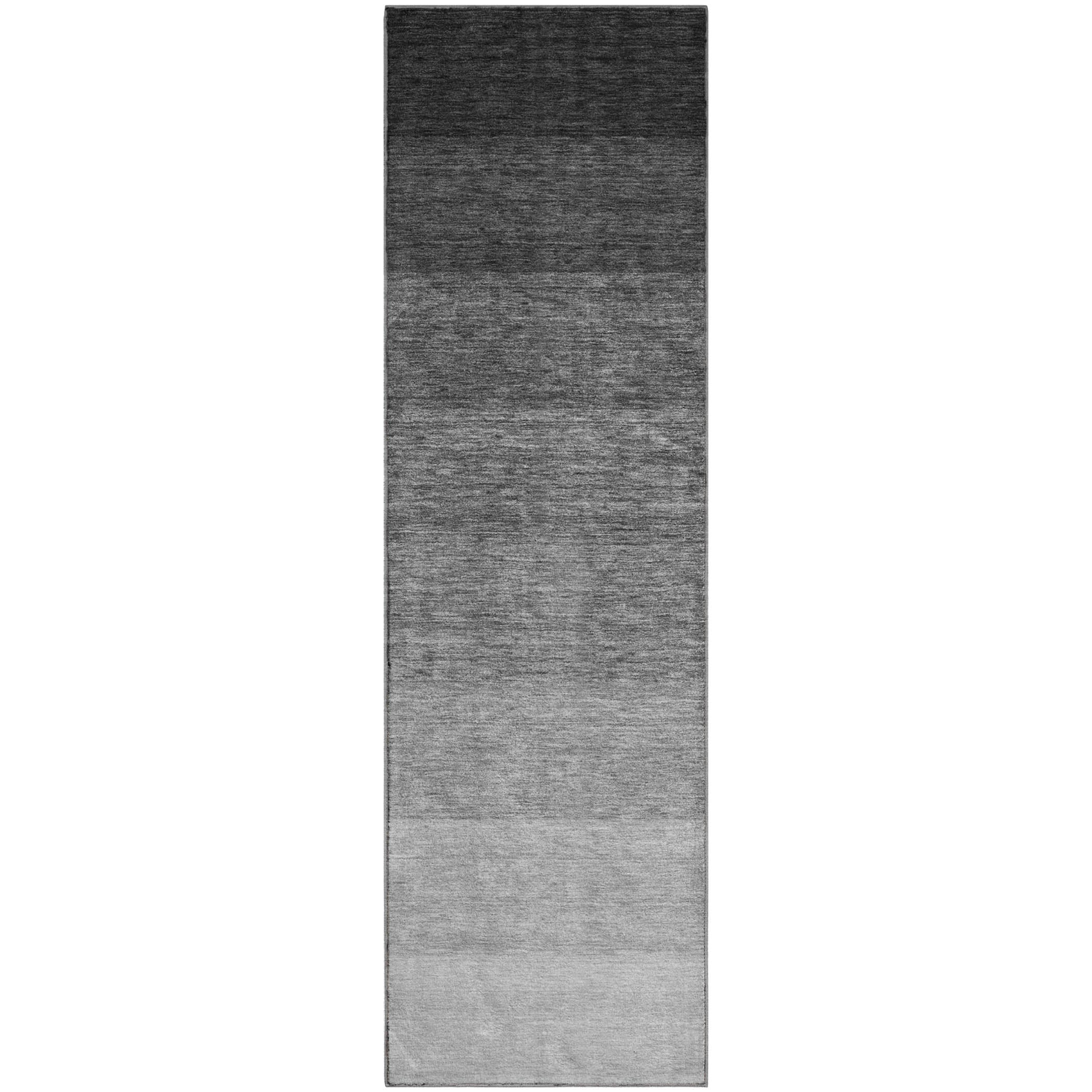 Salzburg Machine Washable Transitional Black Rug 2'3" x 7'6" #shape_Runner