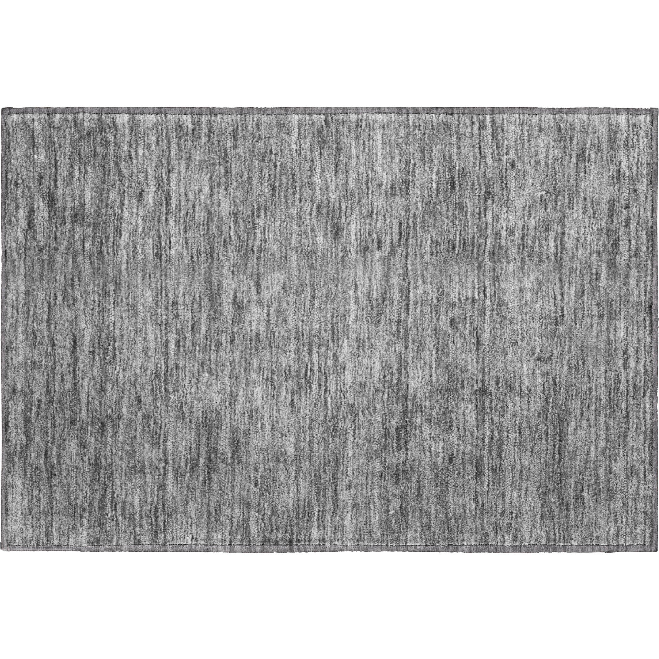 Salzburg Machine Washable Transitional Black Rug 1'8" x 2'6" #shape_Rectangle