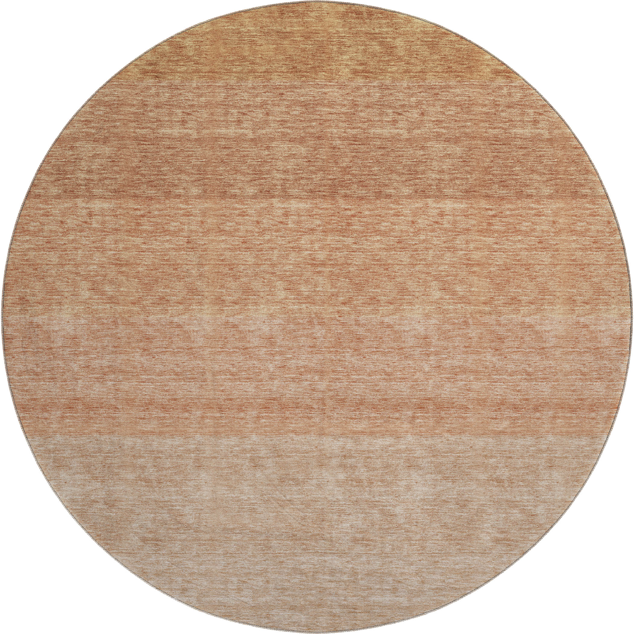 Salzburg Machine Washable Transitional Paprika Orange Rug 8' x 8' #shape_Round