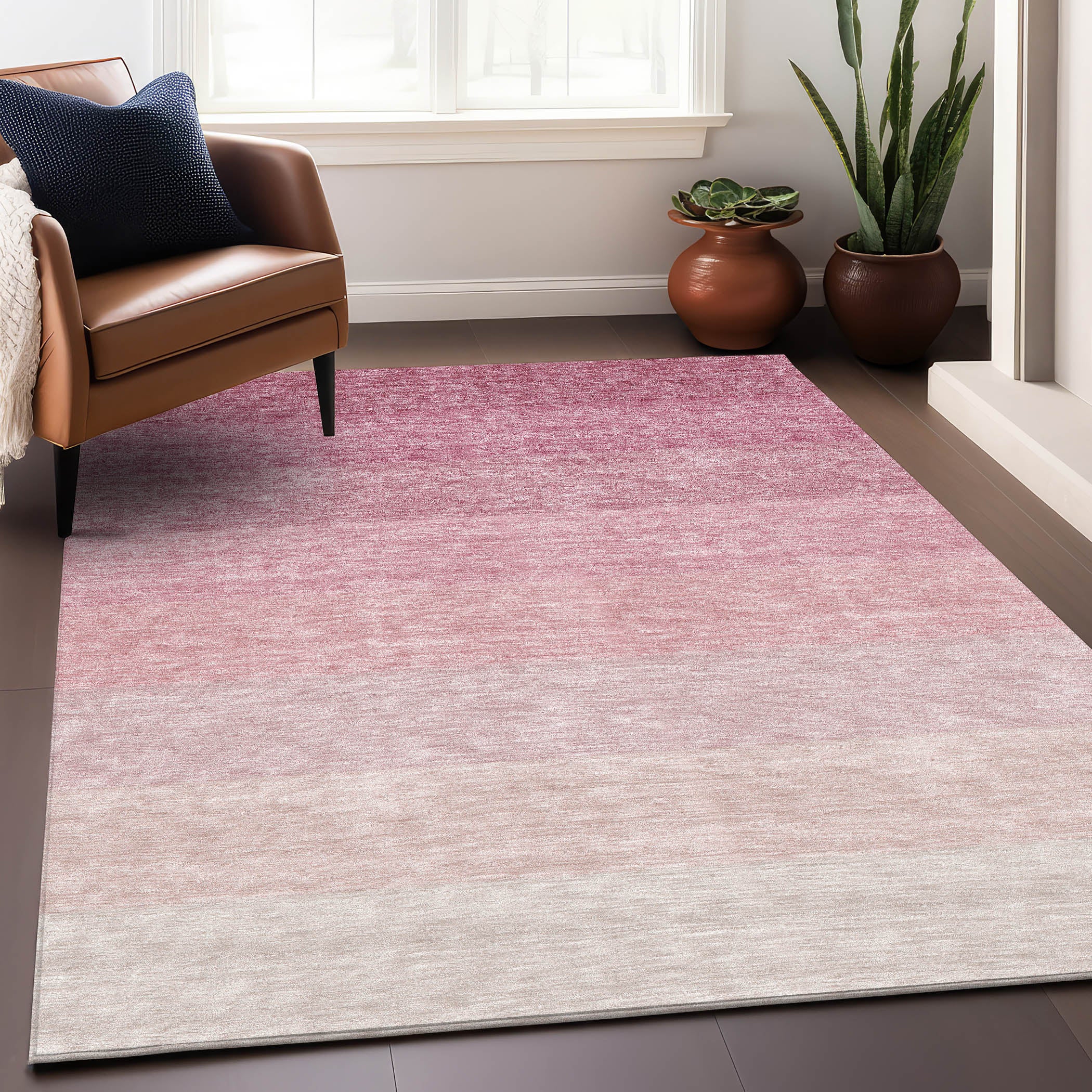 Salzburg Machine Washable Transitional Pink Rug 2'6" x 3'10" #shape_Rectangle