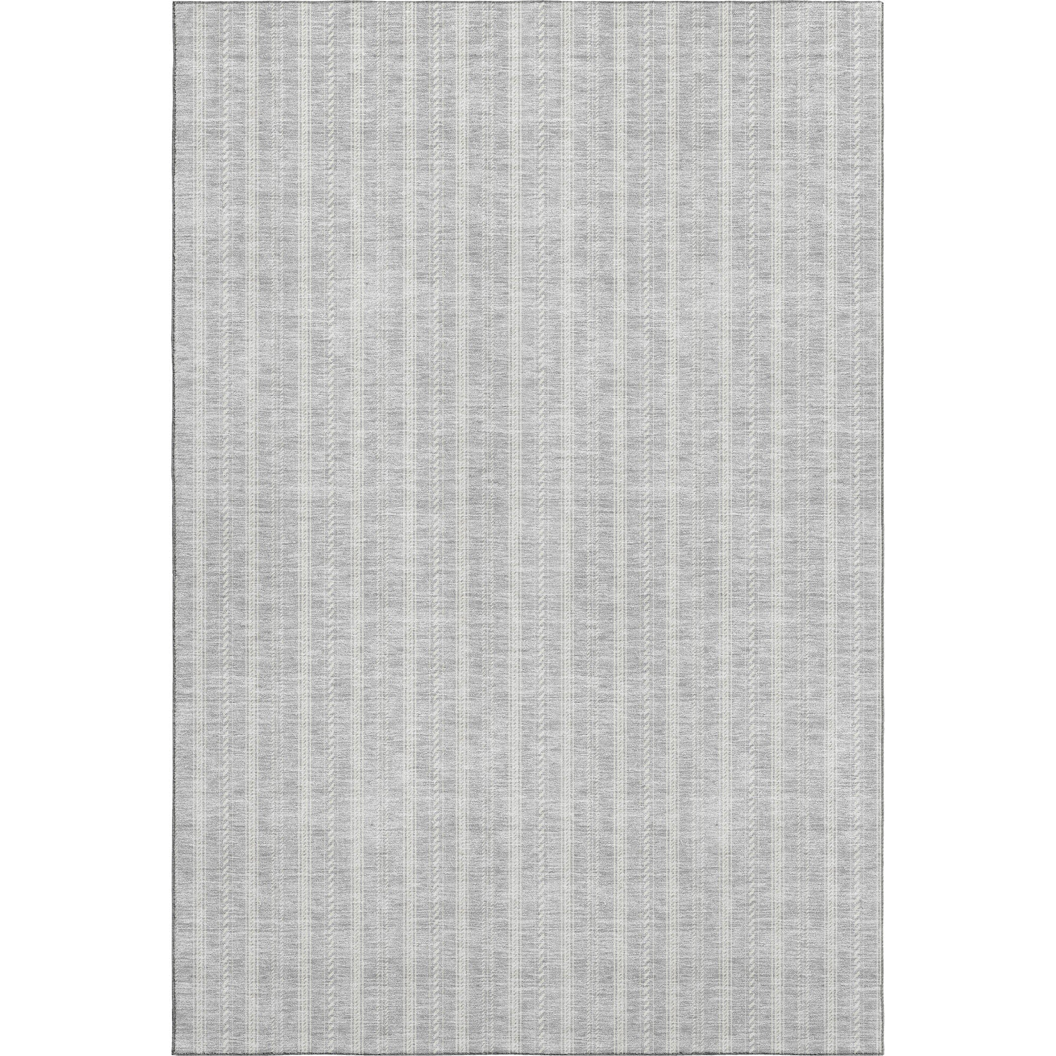 Dublin Machine Washable Transitional Silver Gray Rug 2'6" x 3'10" #shape_Rectangle