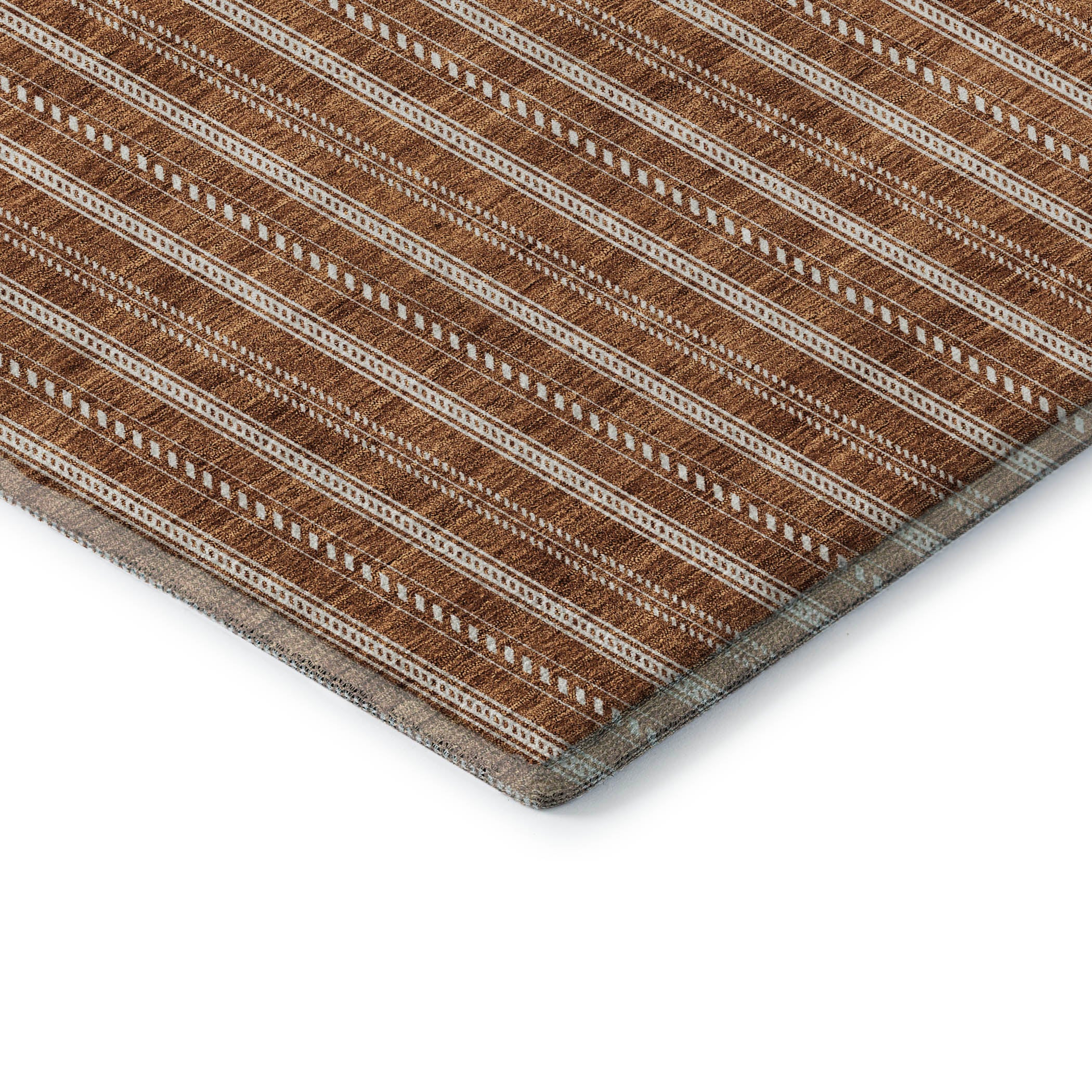 Dublin Machine Washable Transitional Terracotta Orange Rug 1'8" x 2'6" #shape_Rectangle