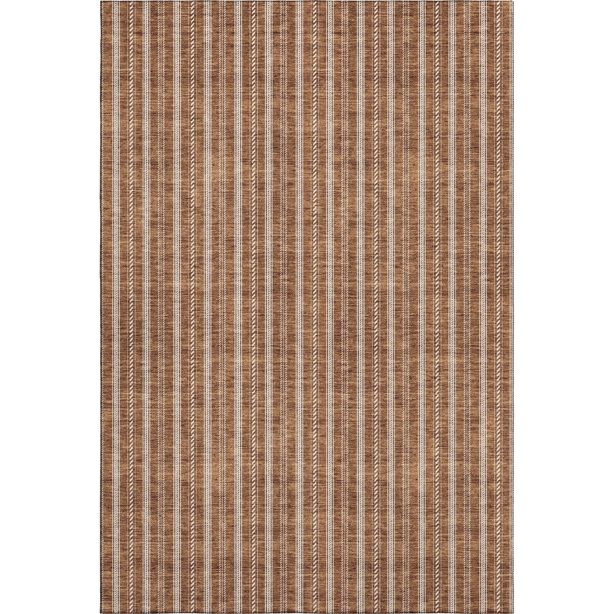 Dublin Machine Washable Transitional Terracotta Orange Rug 2'6" x 3'10" #shape_Rectangle