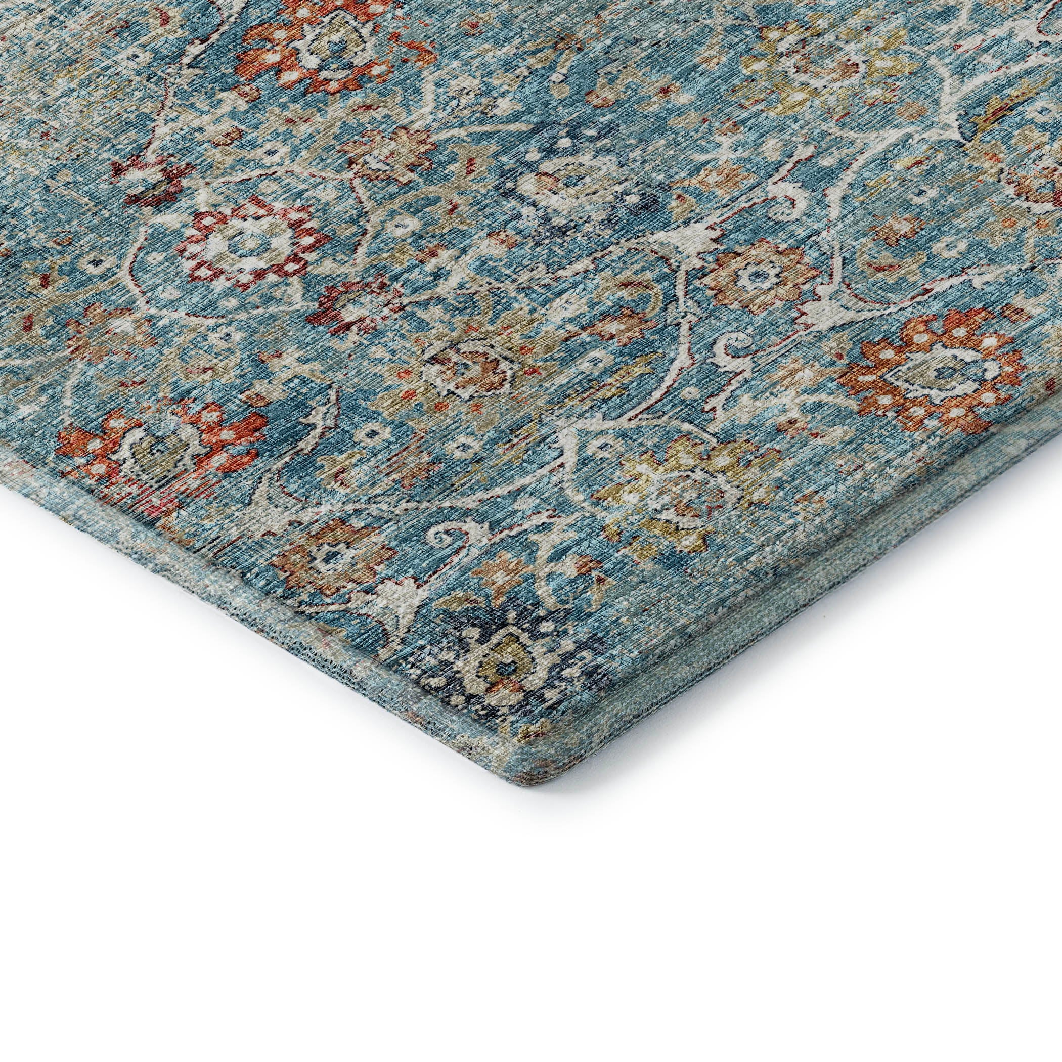 Queenstown Machine Washable Traditional Multi Rug 1'8" x 2'6" #shape_Rectangle