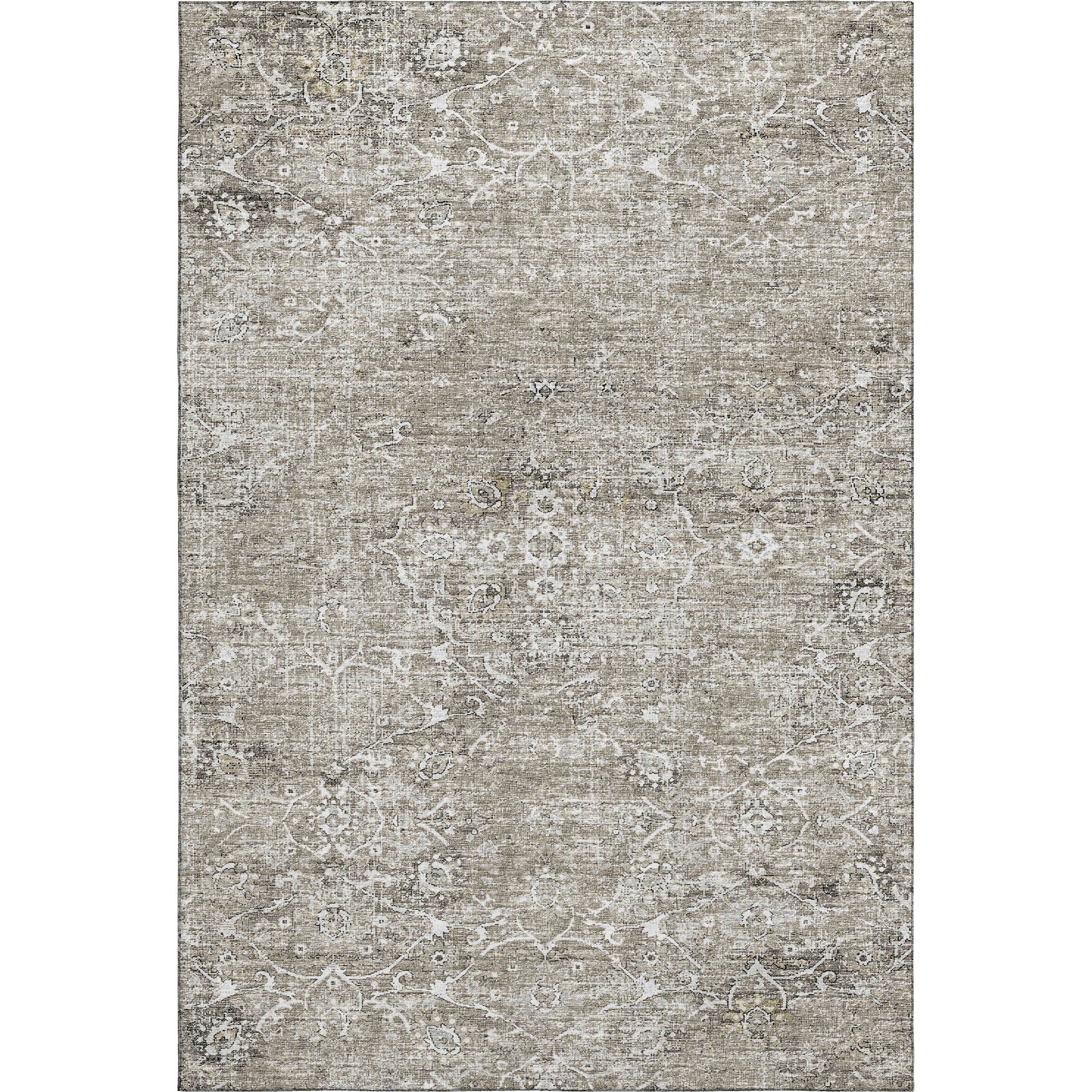 Queenstown Machine Washable Traditional Pebble Neutral Rug 2'6" x 3'10" #shape_Rectangle
