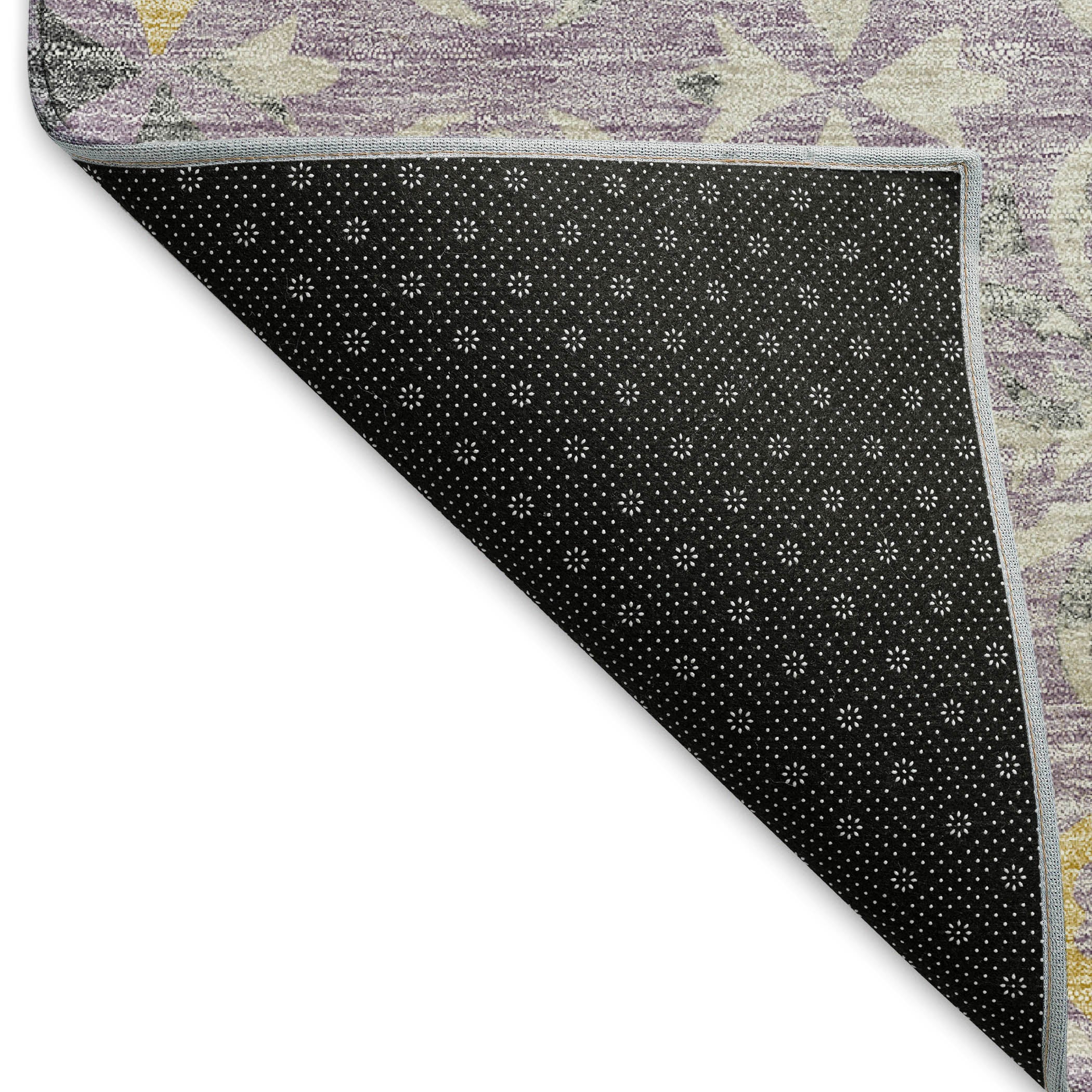 Antigua Machine Washable Transitional Lavender Purple Rug 1'8" x 2'6" #shape_Rectangle