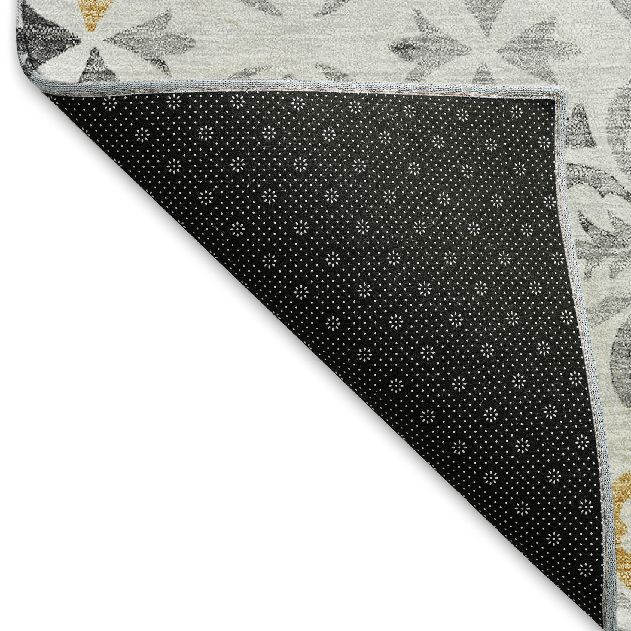 Antigua Machine Washable Transitional Silver Gray Rug 1'8" x 2'6" #shape_Rectangle