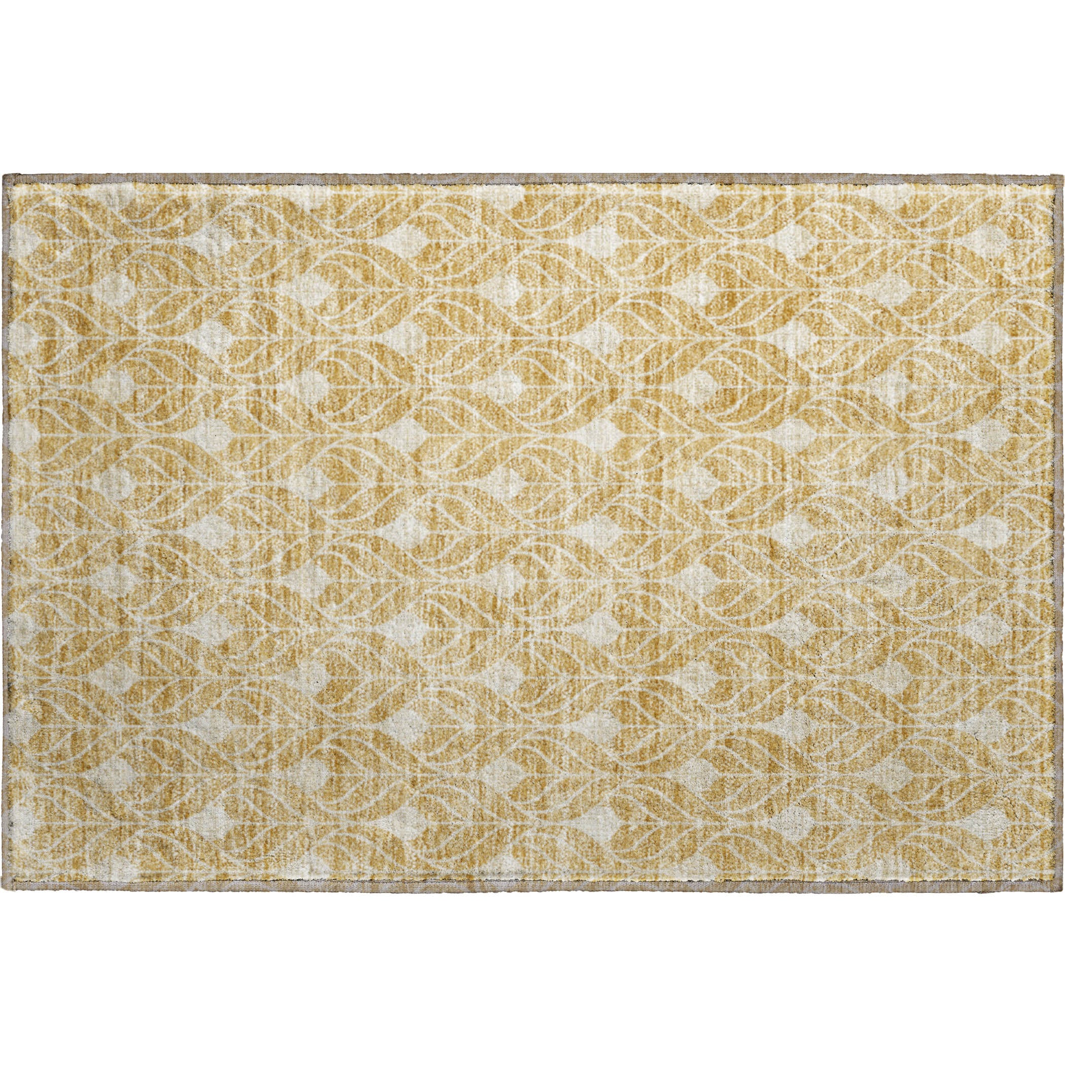 Istanbul Machine Washable Transitional Gold Rug 1'8" x 2'6" #shape_Rectangle