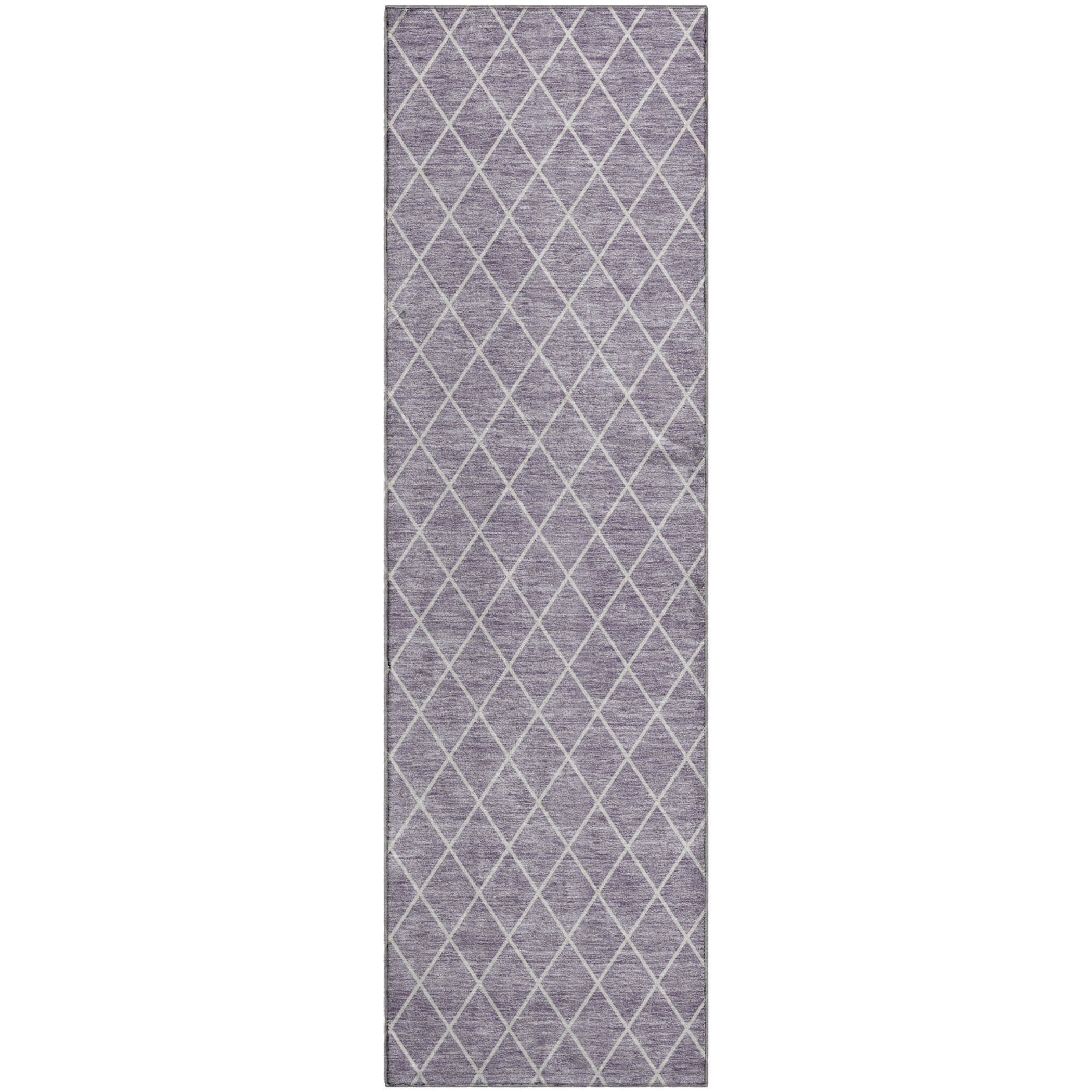 Tallinn Machine Washable Transitional Lavender Purple Rug 2'3" x 7'6" #shape_Runner