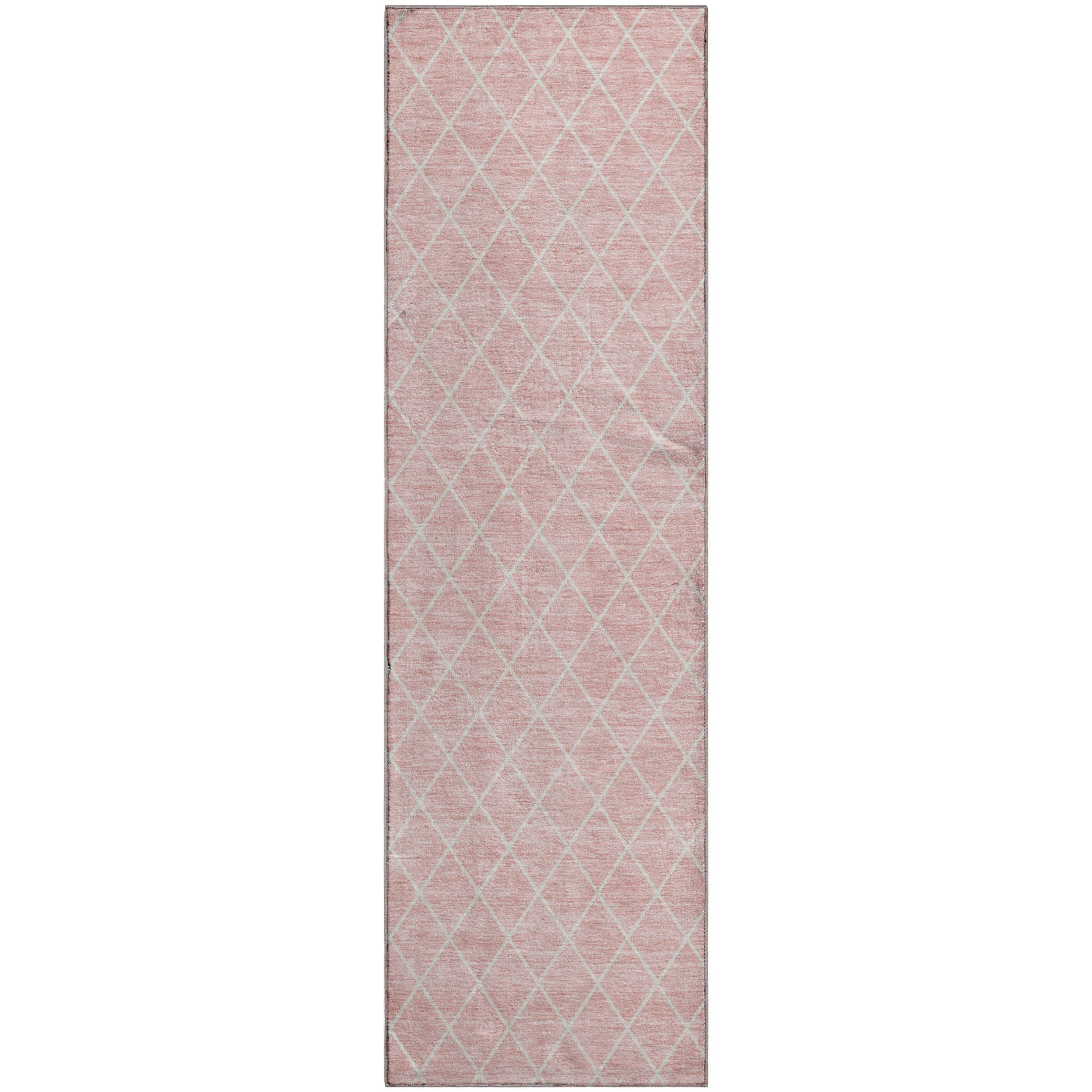 Tallinn Machine Washable Transitional Pink Rug 2'3" x 7'6" #shape_Runner