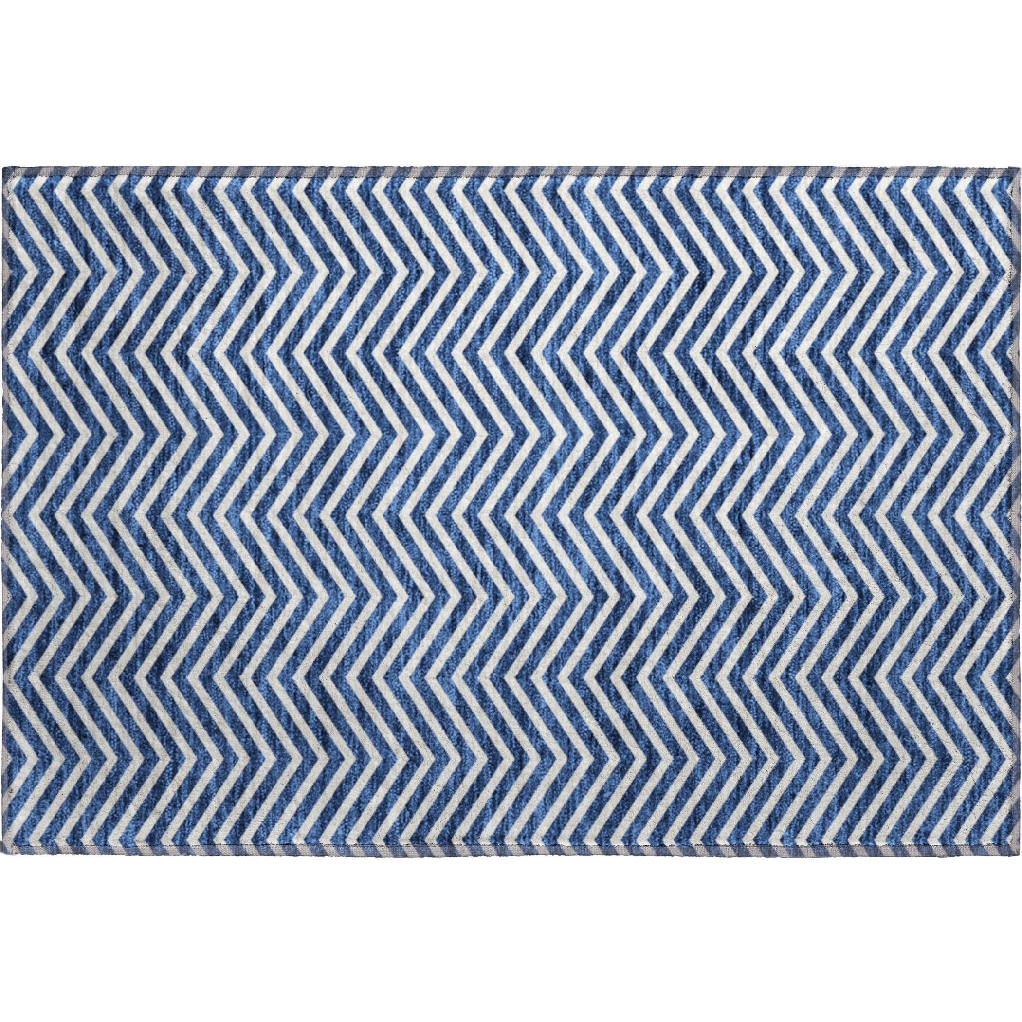 Bruges Machine Washable Transitional Blue Rug 1'8" x 2'6" #shape_Rectangle