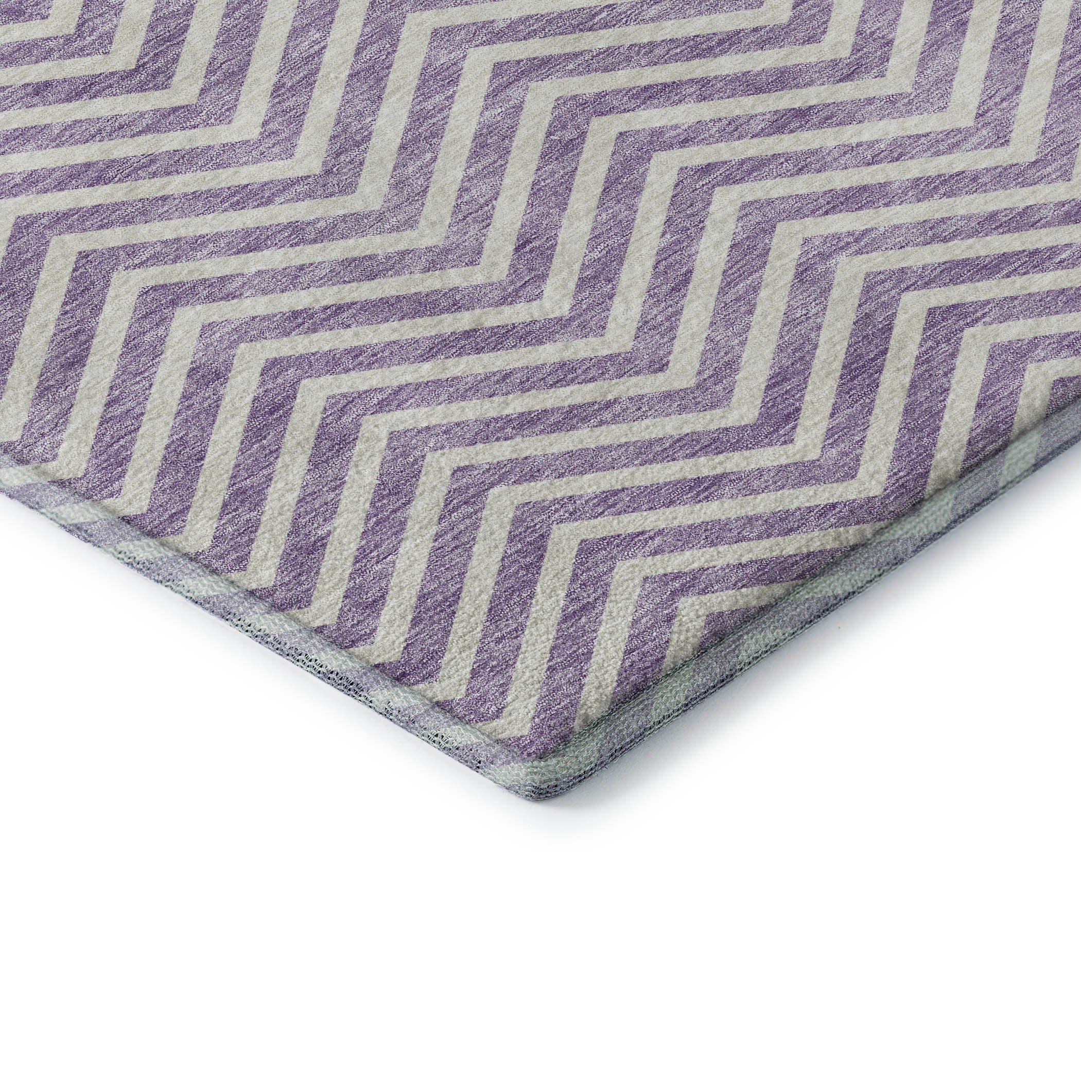 Bruges Machine Washable Transitional Lilac Purple Rug 1'8" x 2'6" #shape_Rectangle