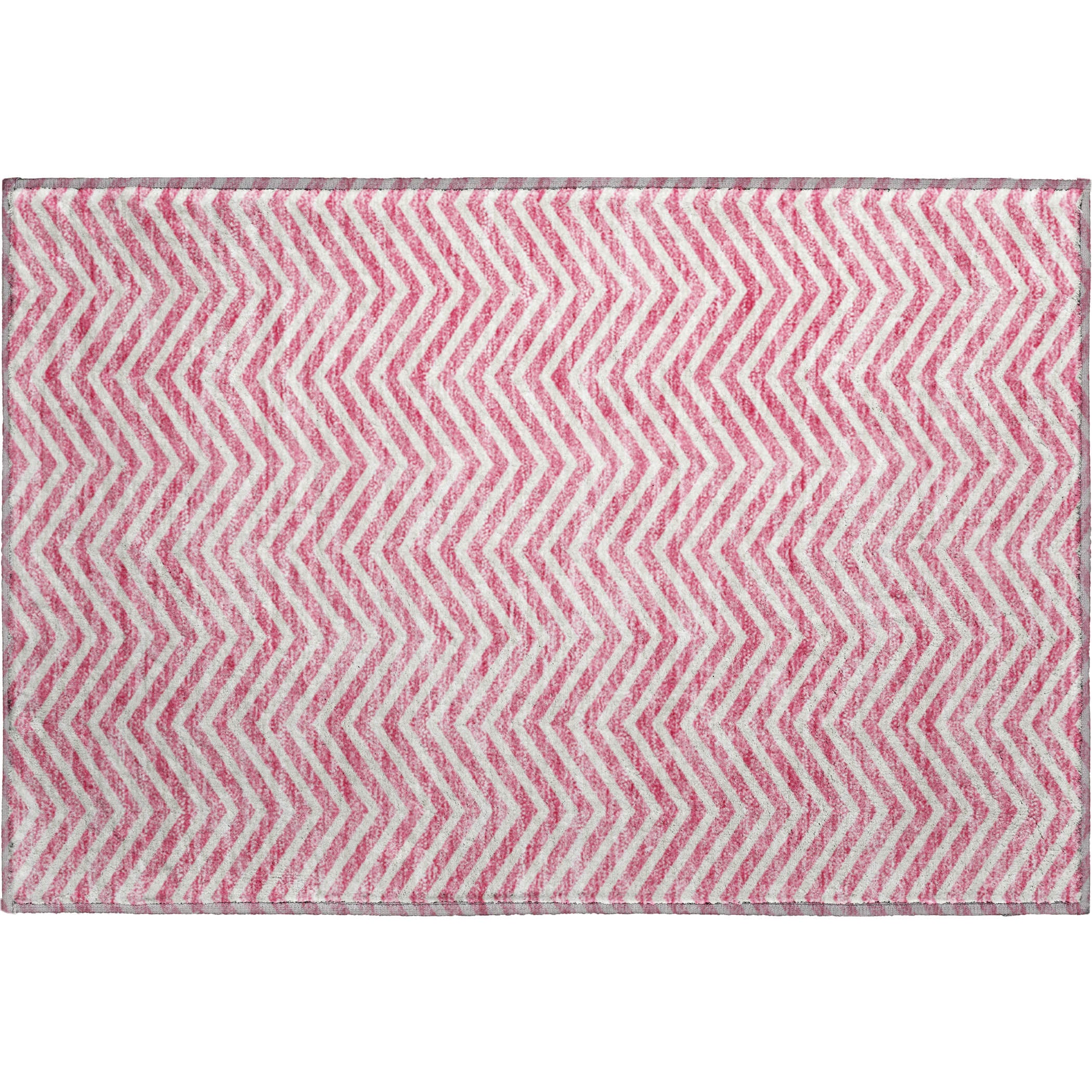 Bruges Machine Washable Transitional Pink Rug 1'8" x 2'6" #shape_Rectangle