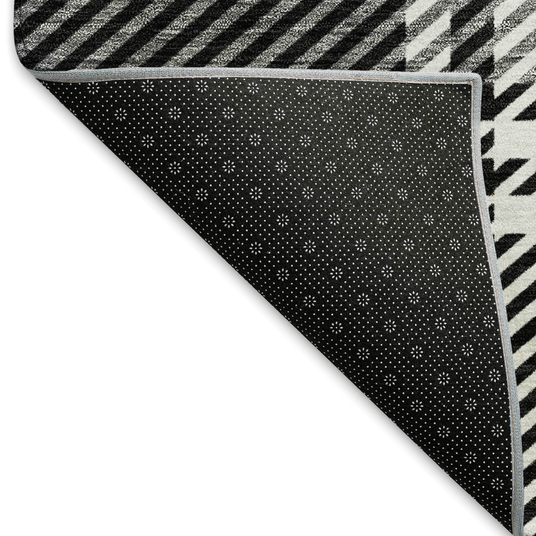 Chiang Mai Machine Washable Transitional Black Rug 1'8" x 2'6" #shape_Rectangle