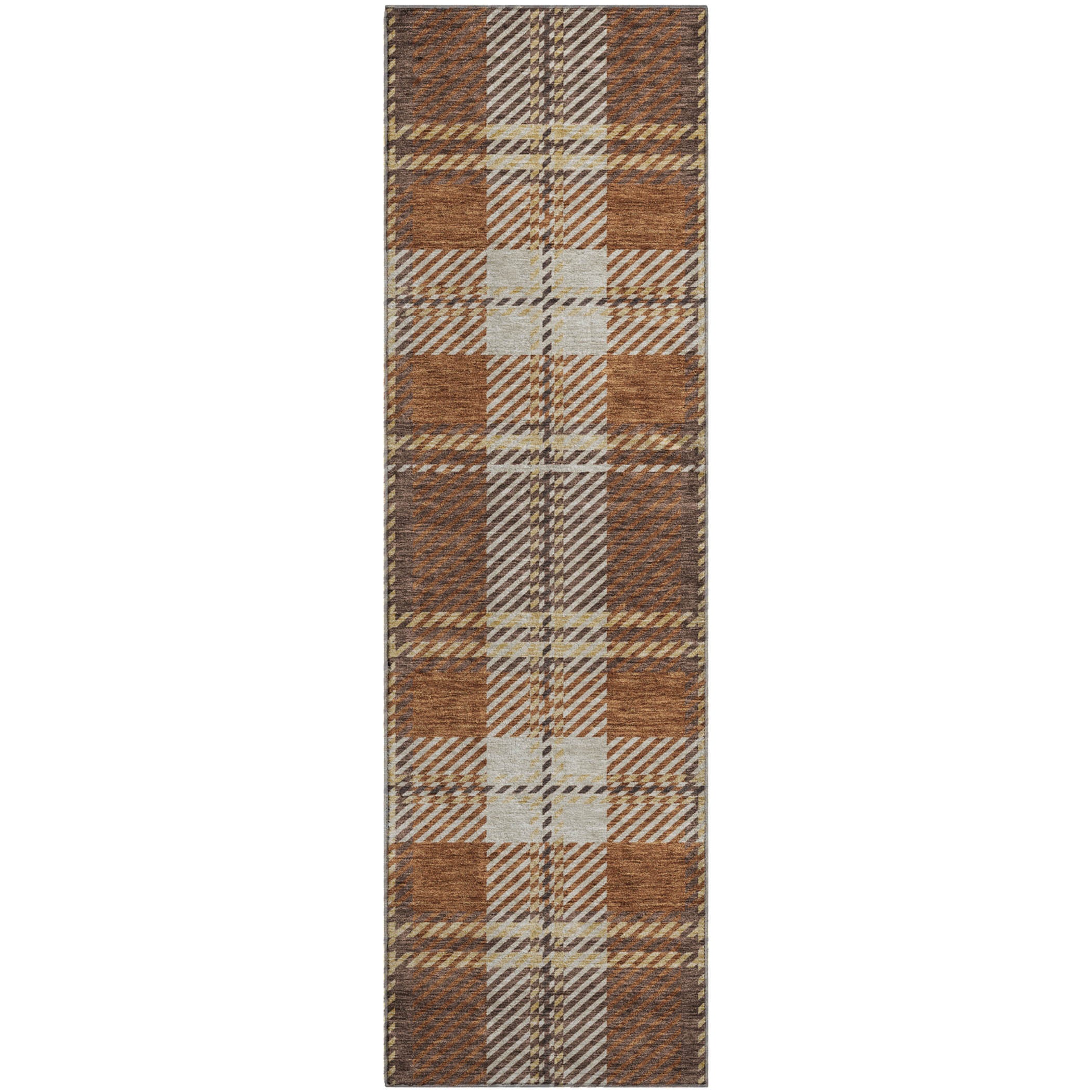Chiang Mai Machine Washable Transitional Chocolate Brown Rug 2'3" x 7'6" #shape_Runner