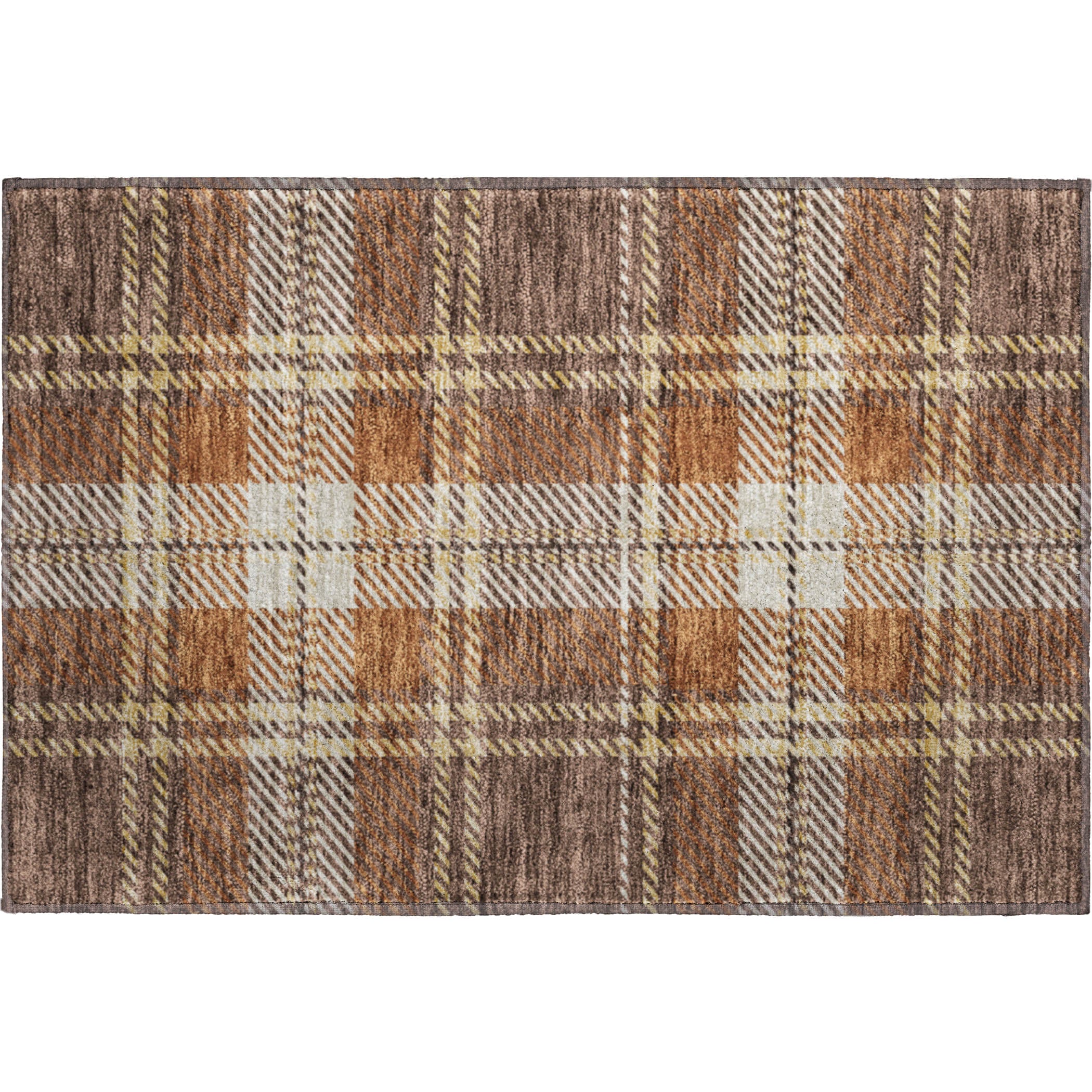 Chiang Mai Machine Washable Transitional Chocolate Brown Rug 1'8" x 2'6" #shape_Rectangle