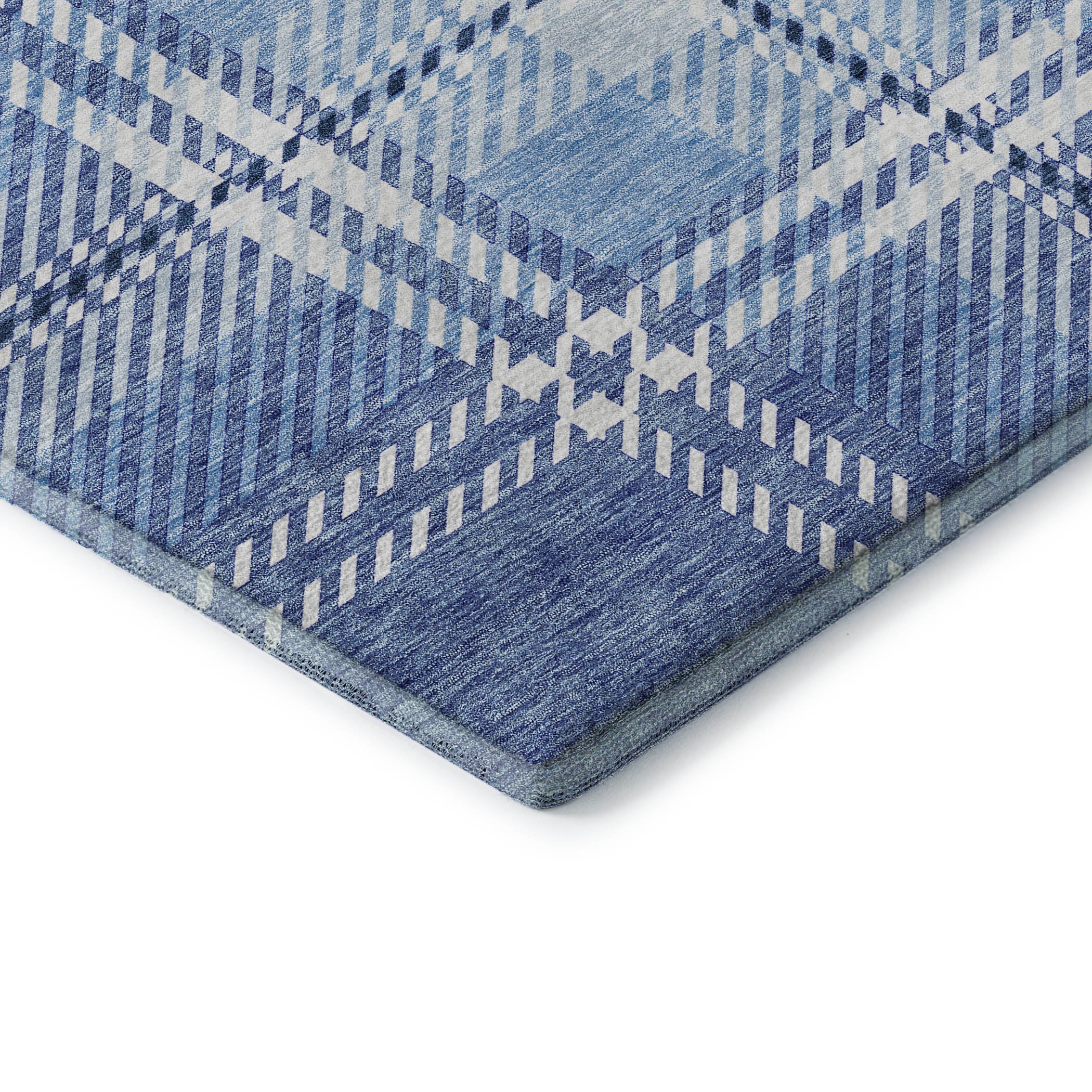 Chiang Mai Machine Washable Transitional Denim Blue Rug 1'8" x 2'6" #shape_Rectangle
