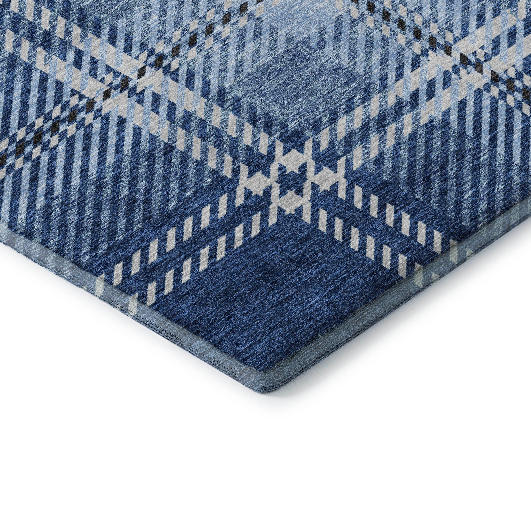 Chiang Mai Machine Washable Transitional Navy Blue Rug 1'8" x 2'6" #shape_Rectangle