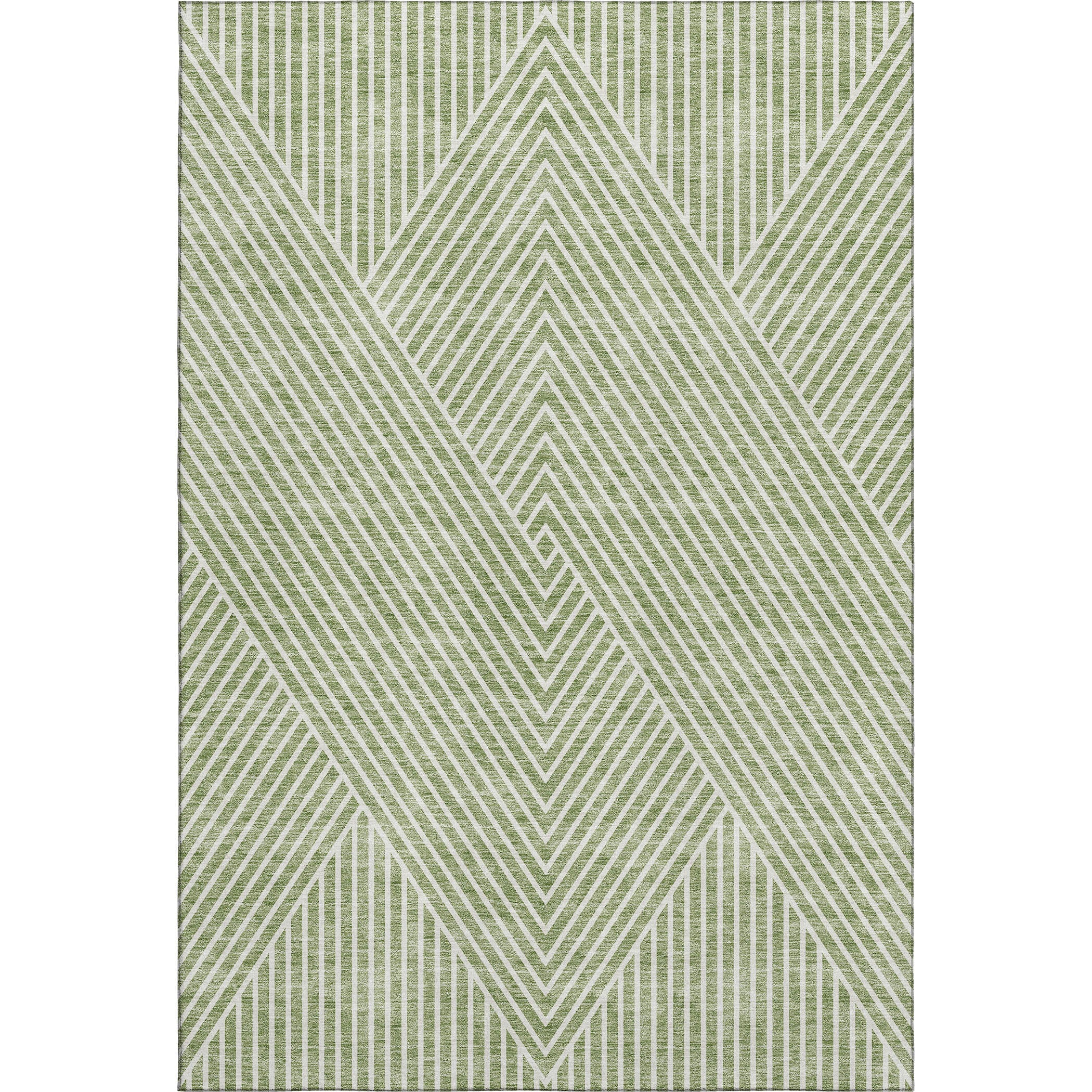 Bern Machine Washable Transitional Aloe Green Rug 2'6" x 3'10" #shape_Rectangle
