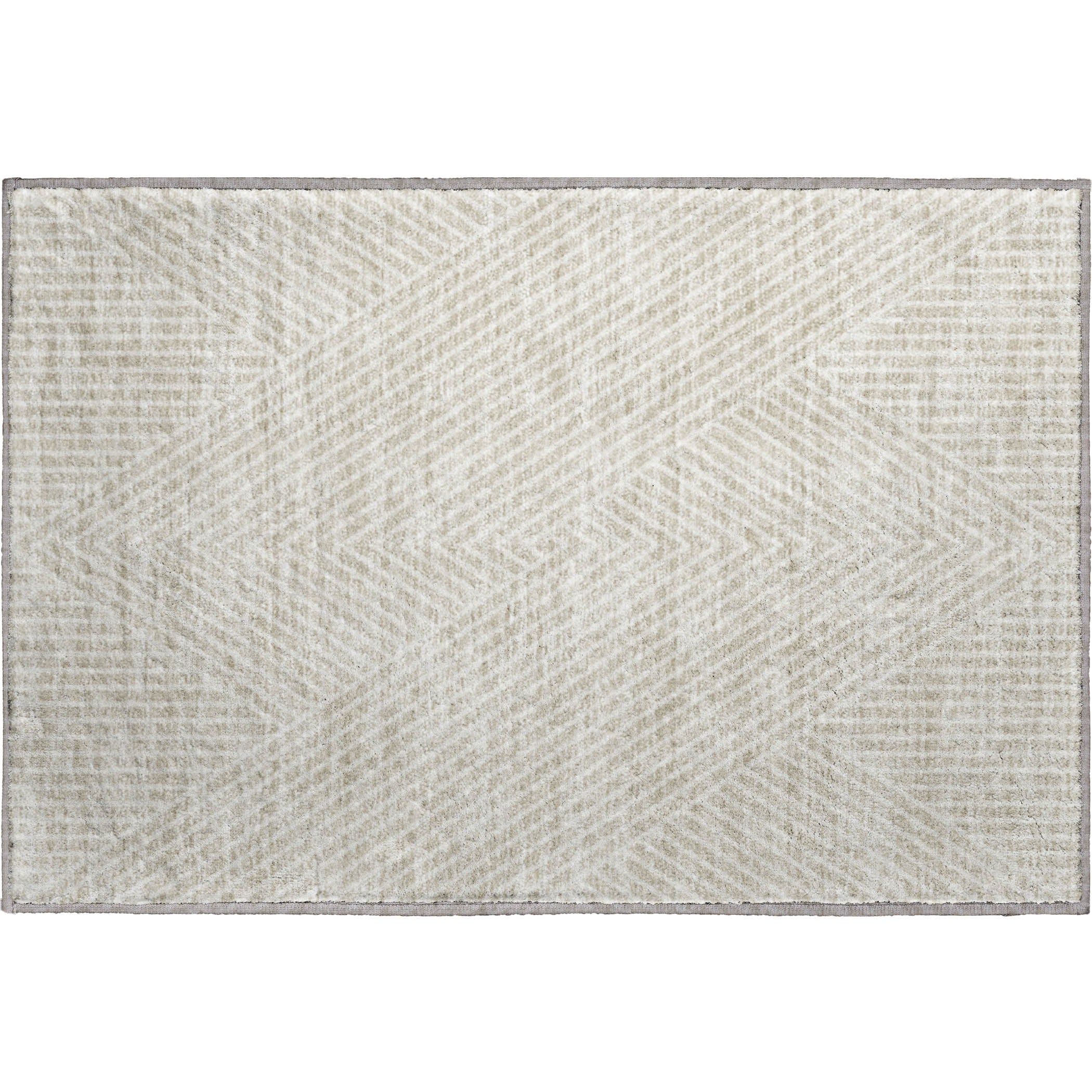 Bern Machine Washable Transitional Beige Brown Rug 1'8" x 2'6" #shape_Rectangle