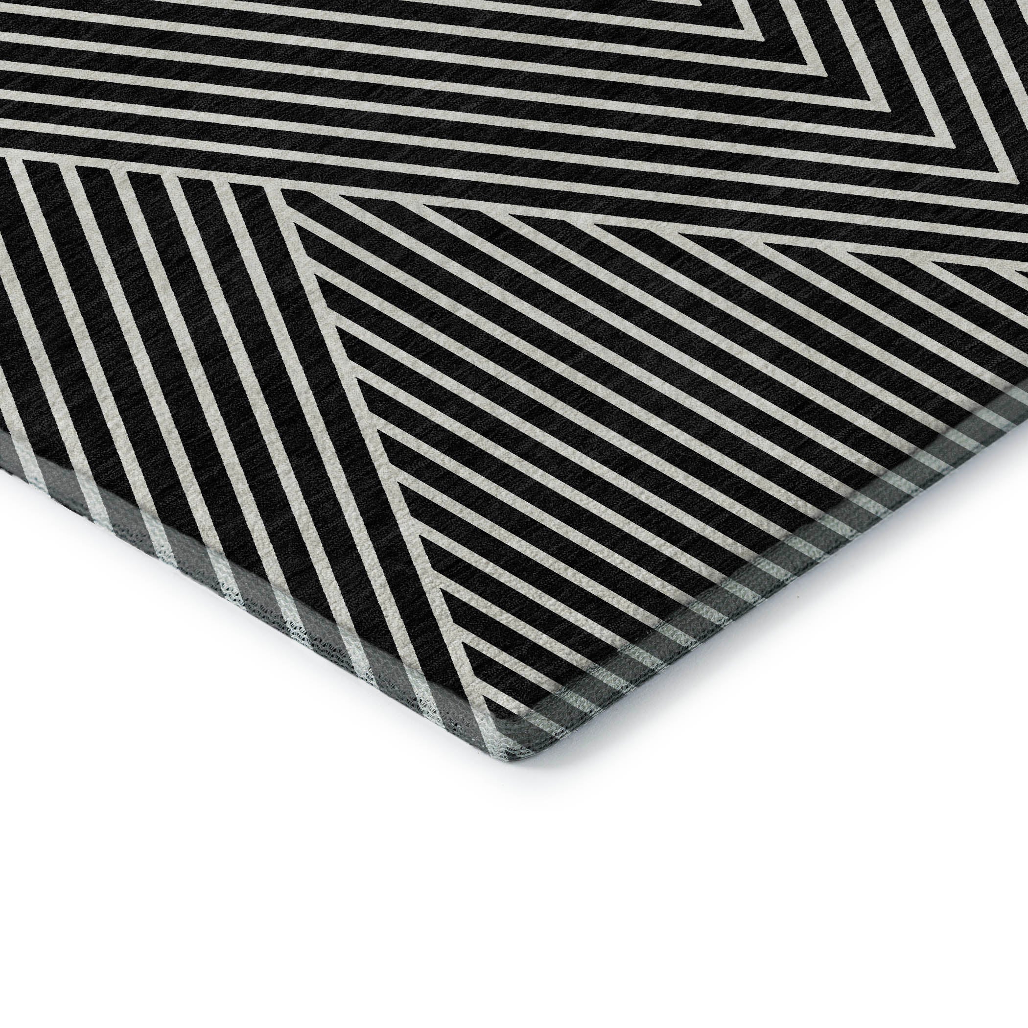 Bern Machine Washable Transitional Black Rug 1'8" x 2'6" #shape_Rectangle