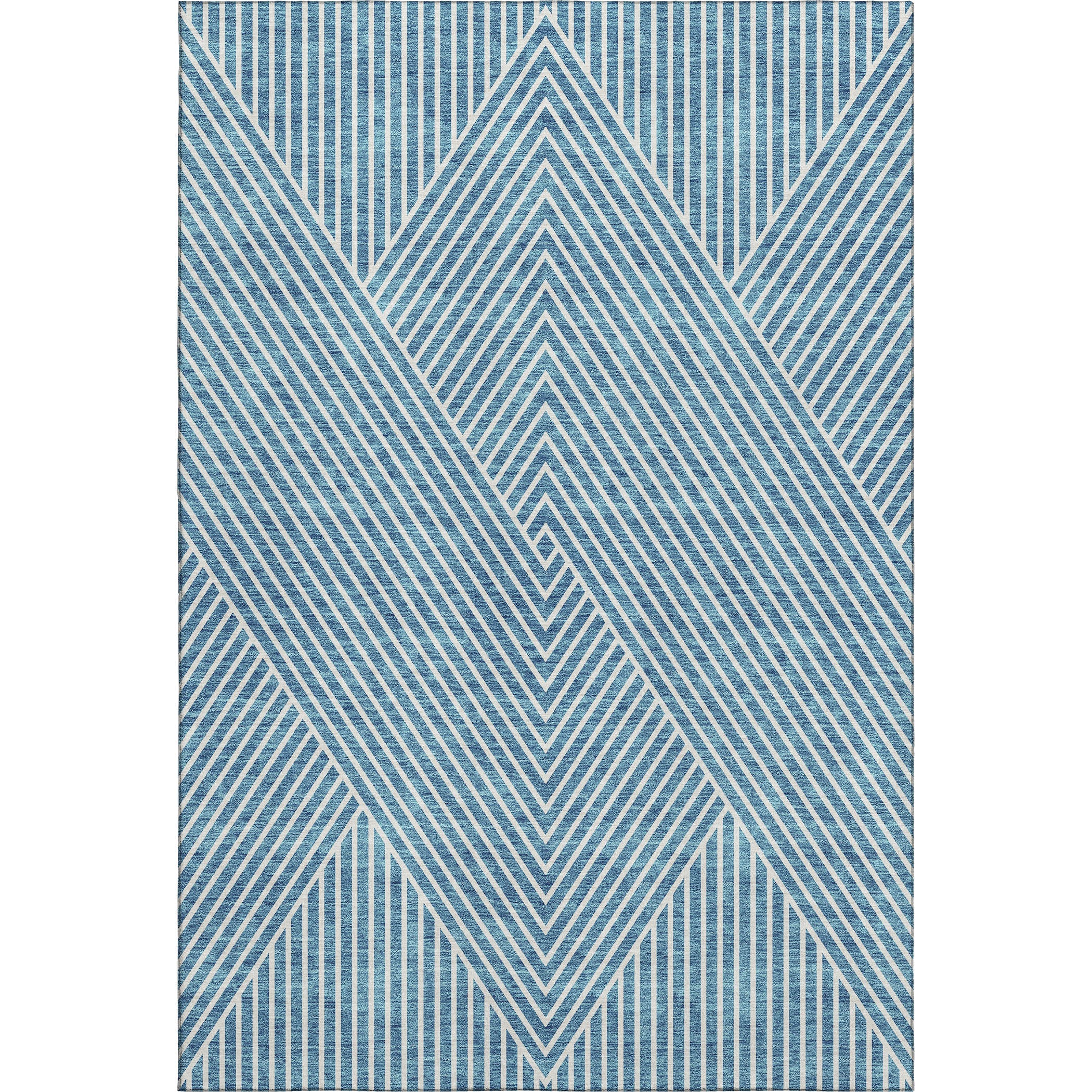 Bern Machine Washable Transitional Teal Rug 2'6" x 3'10" #shape_Rectangle