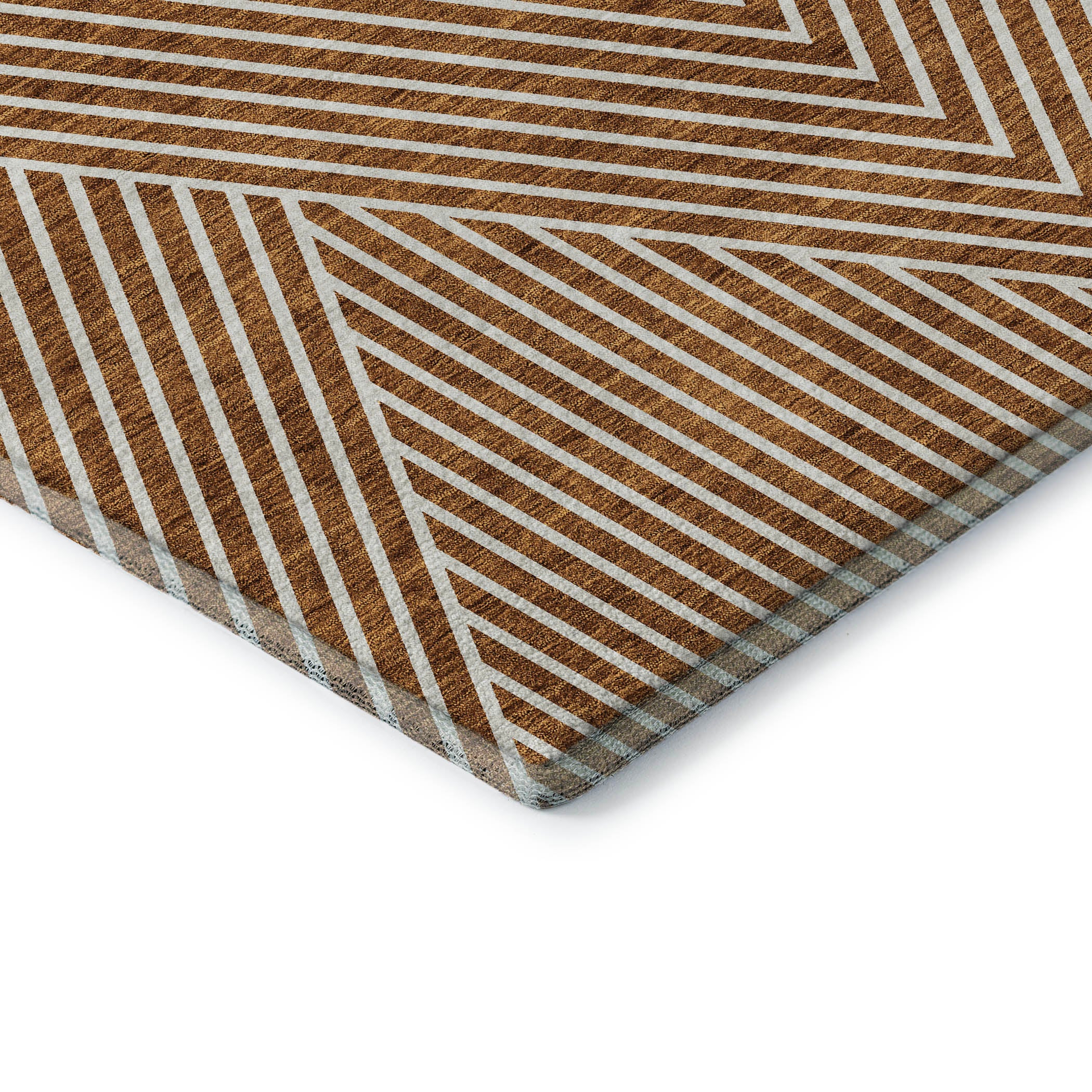 Bern Machine Washable Transitional Terracotta Orange Rug 1'8" x 2'6" #shape_Rectangle