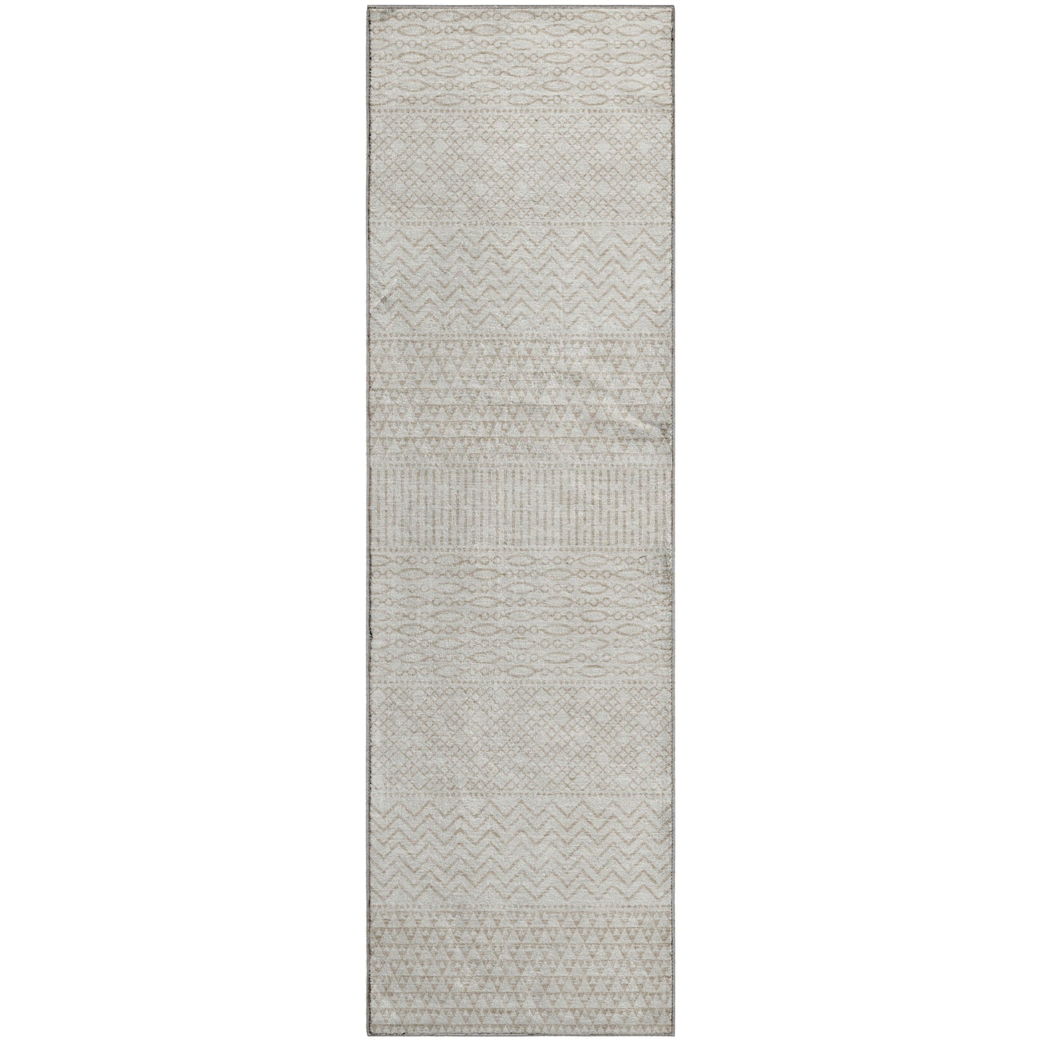 Florence Machine Washable Transitional Ivory Rug 2'3" x 7'6" #shape_Runner