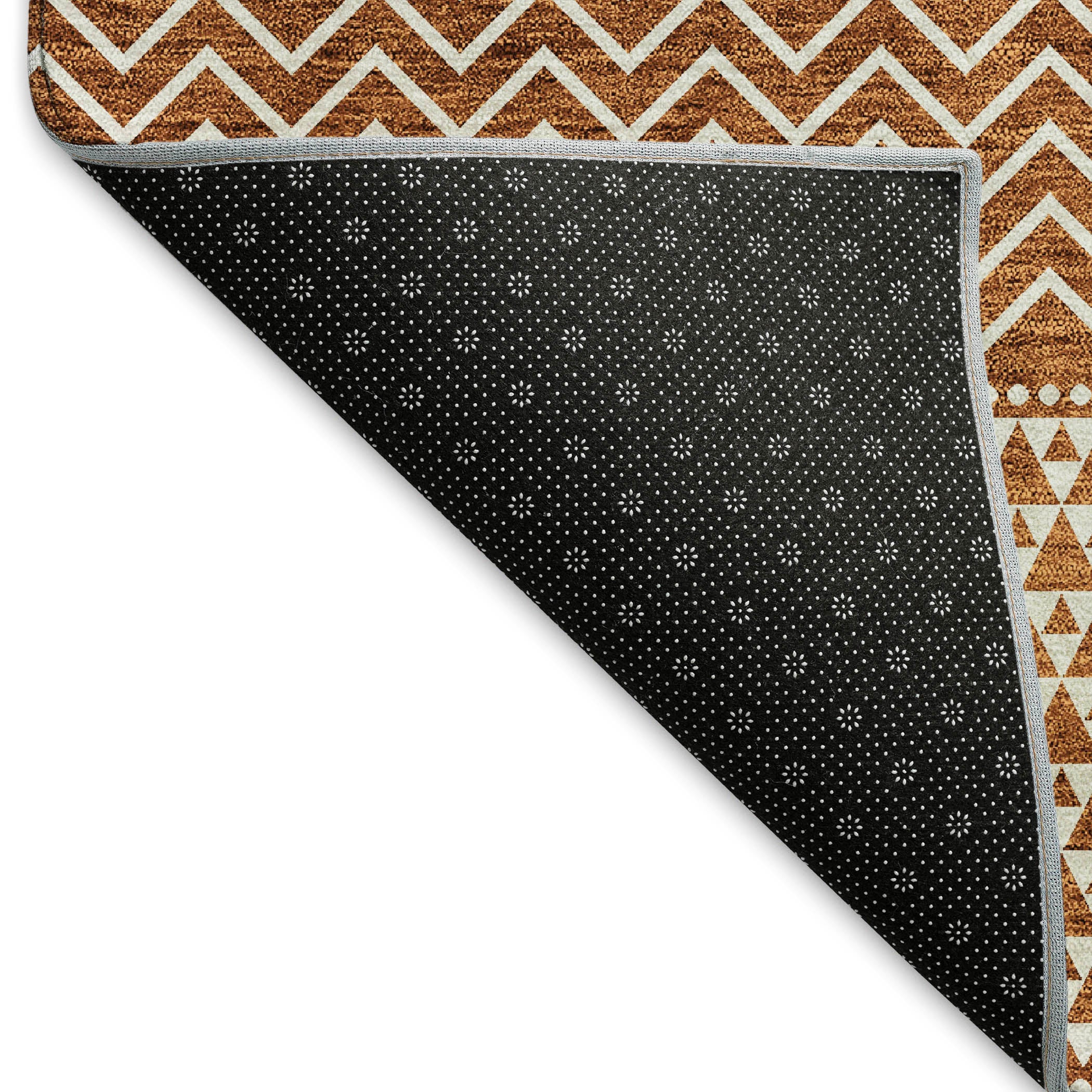 Florence Machine Washable Transitional Paprika Orange Rug 1'8" x 2'6" #shape_Rectangle