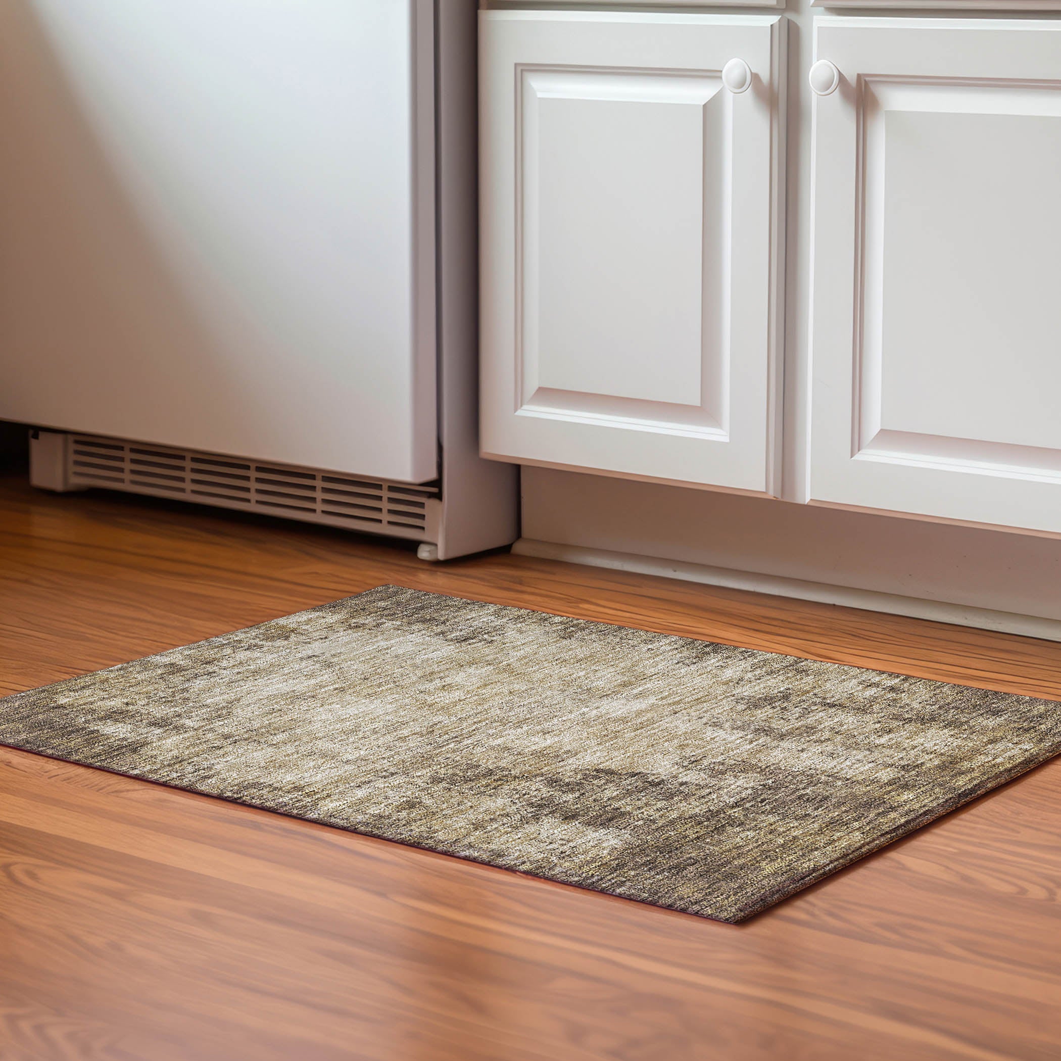 Bogota Machine Washable Transitional Brown Rug 1'8" x 2'6" #shape_Rectangle