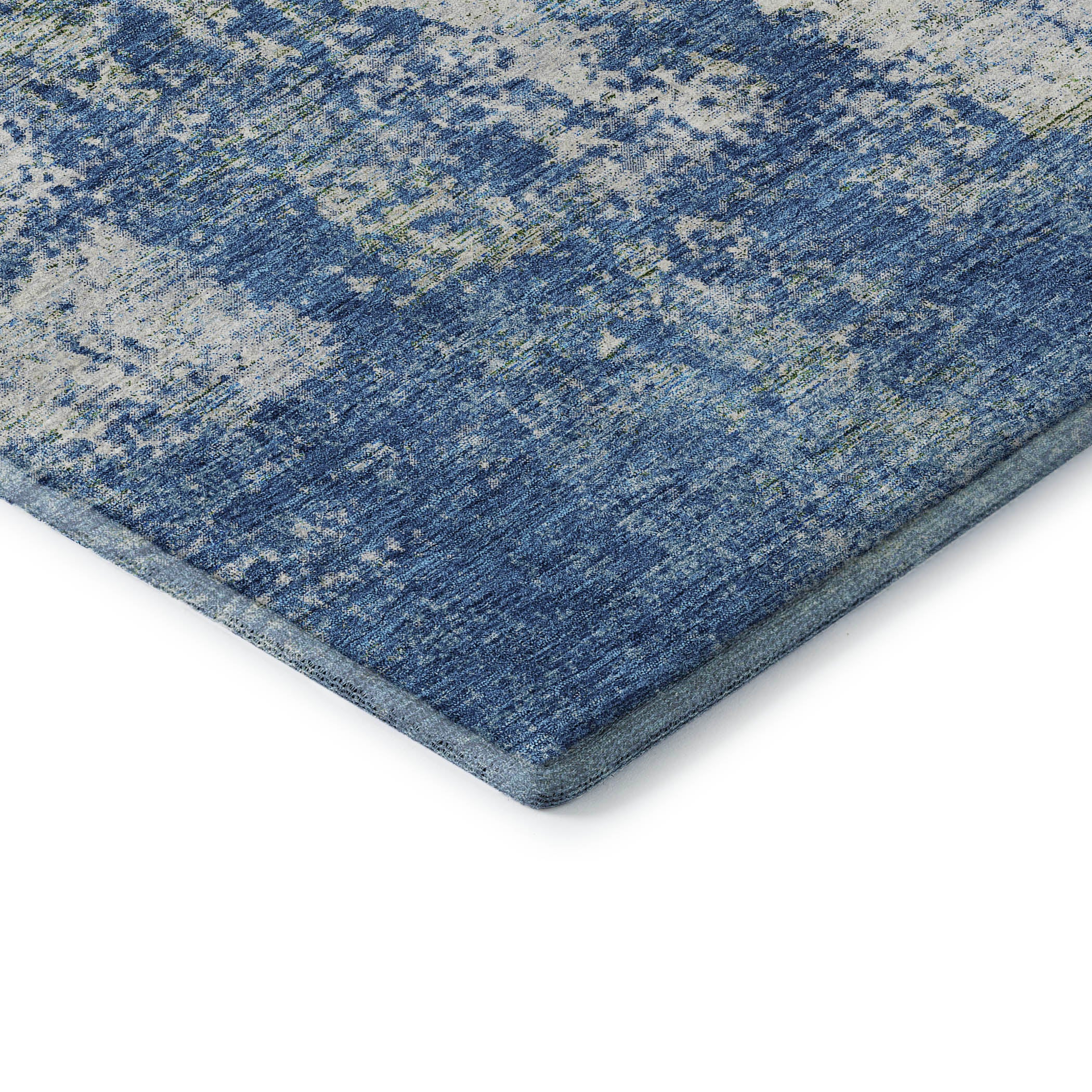 Bogota Machine Washable Transitional Denim Blue Rug 1'8" x 2'6" #shape_Rectangle