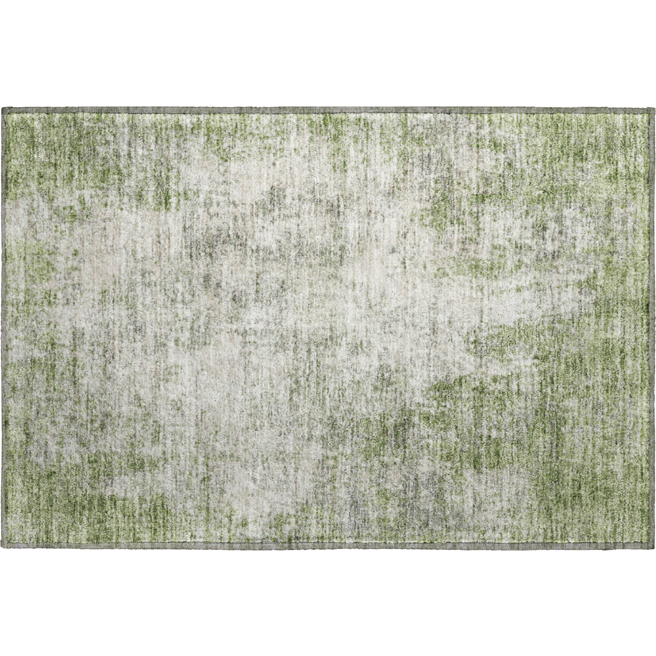 Bogota Machine Washable Transitional Green Rug 1'8" x 2'6" #shape_Rectangle