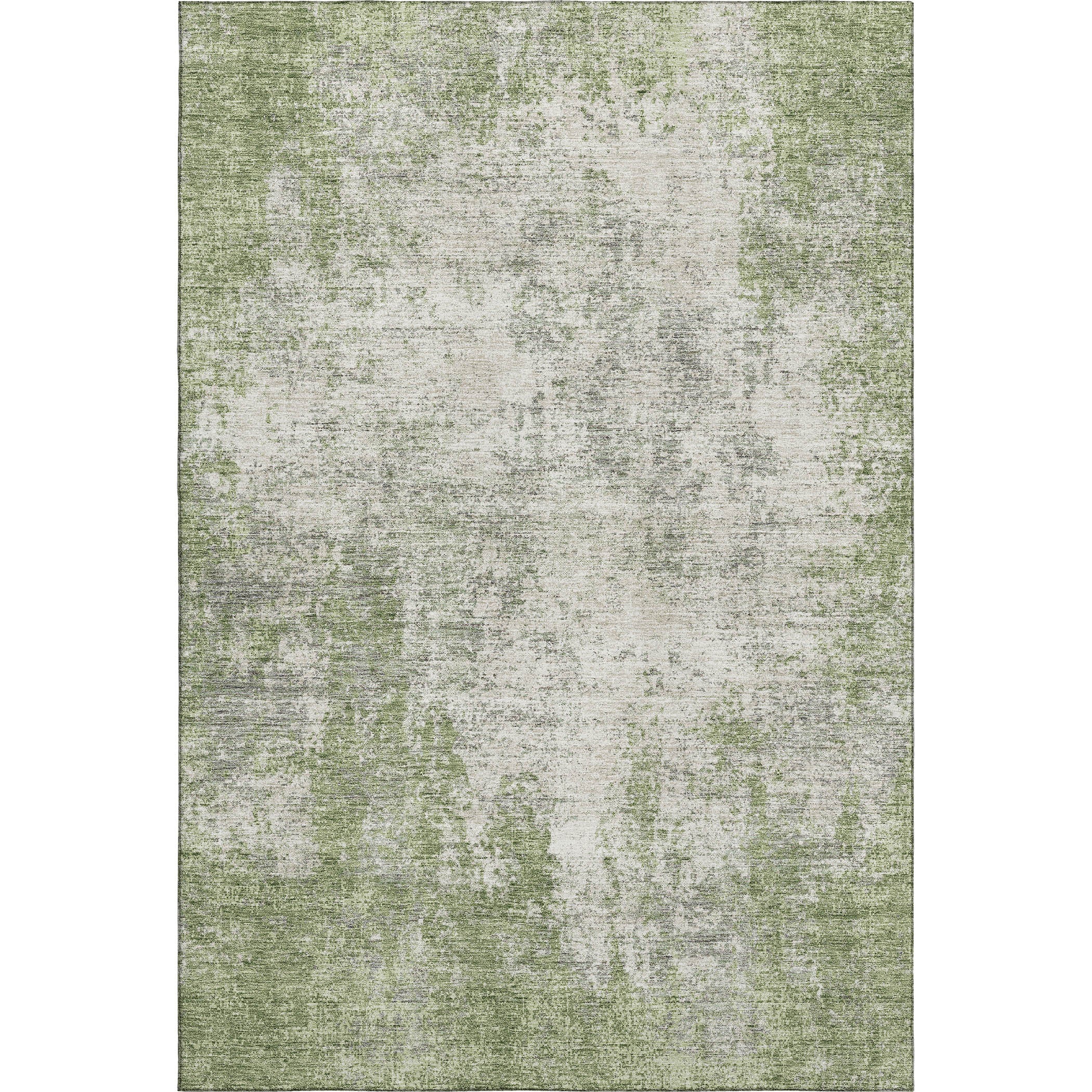 Bogota Machine Washable Transitional Green Rug 2'6" x 3'10" #shape_Rectangle