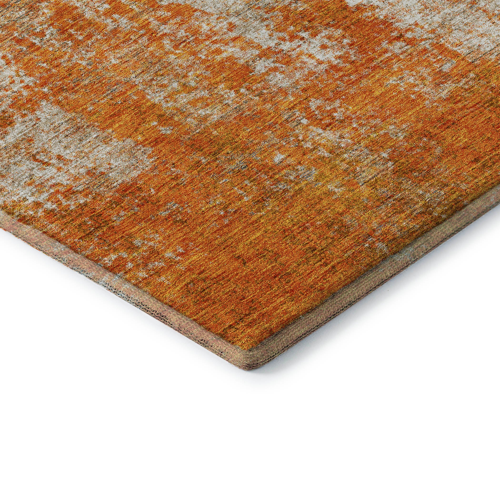 Bogota Machine Washable Transitional Orange Rug 1'8" x 2'6" #shape_Rectangle