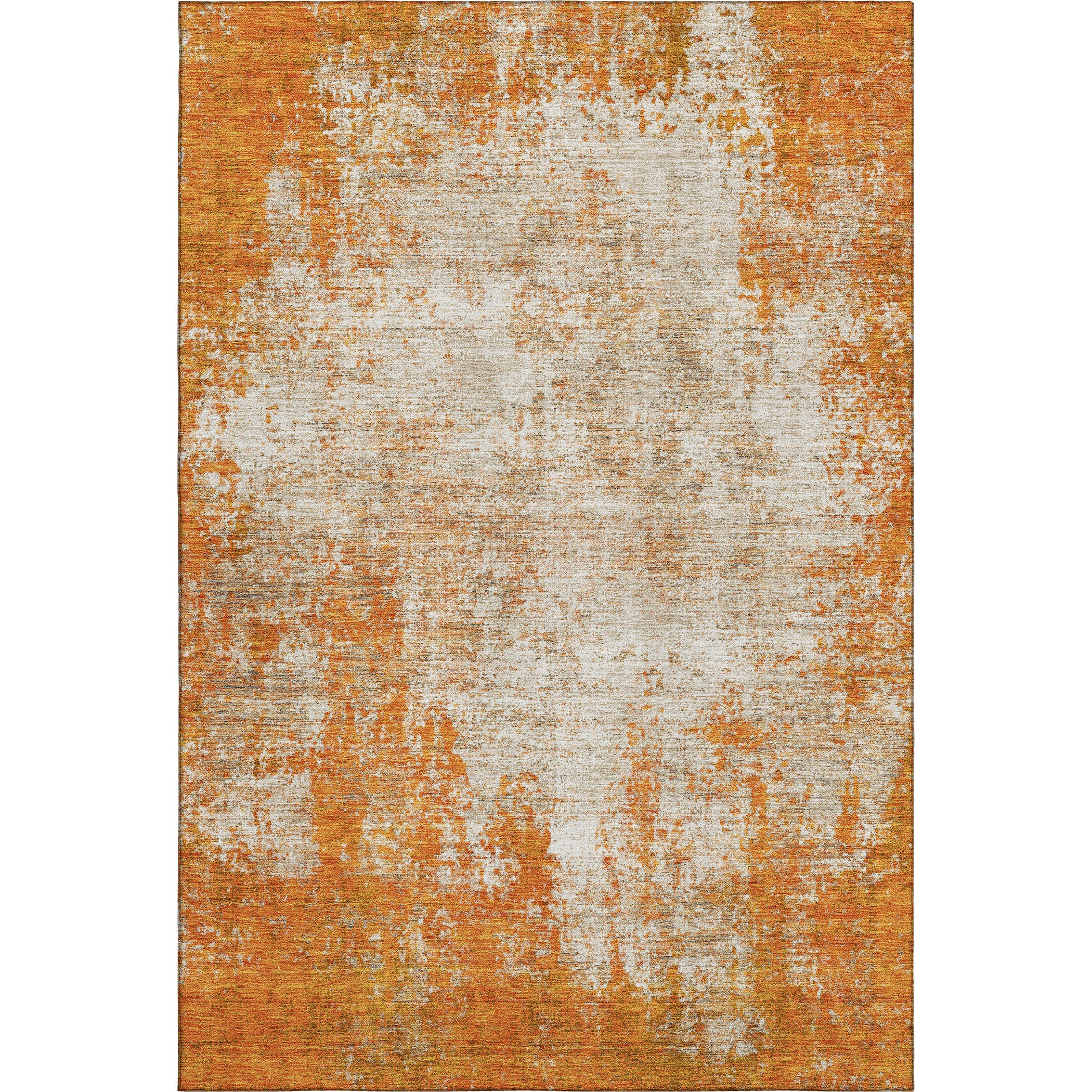 Bogota Machine Washable Transitional Orange Rug 2'6" x 3'10" #shape_Rectangle