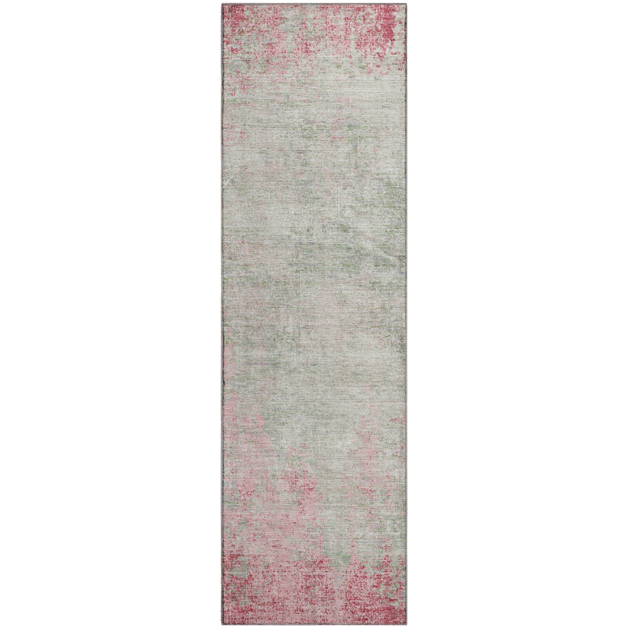 Bogota Machine Washable Transitional Pink Rug 2'3" x 7'6" #shape_Runner