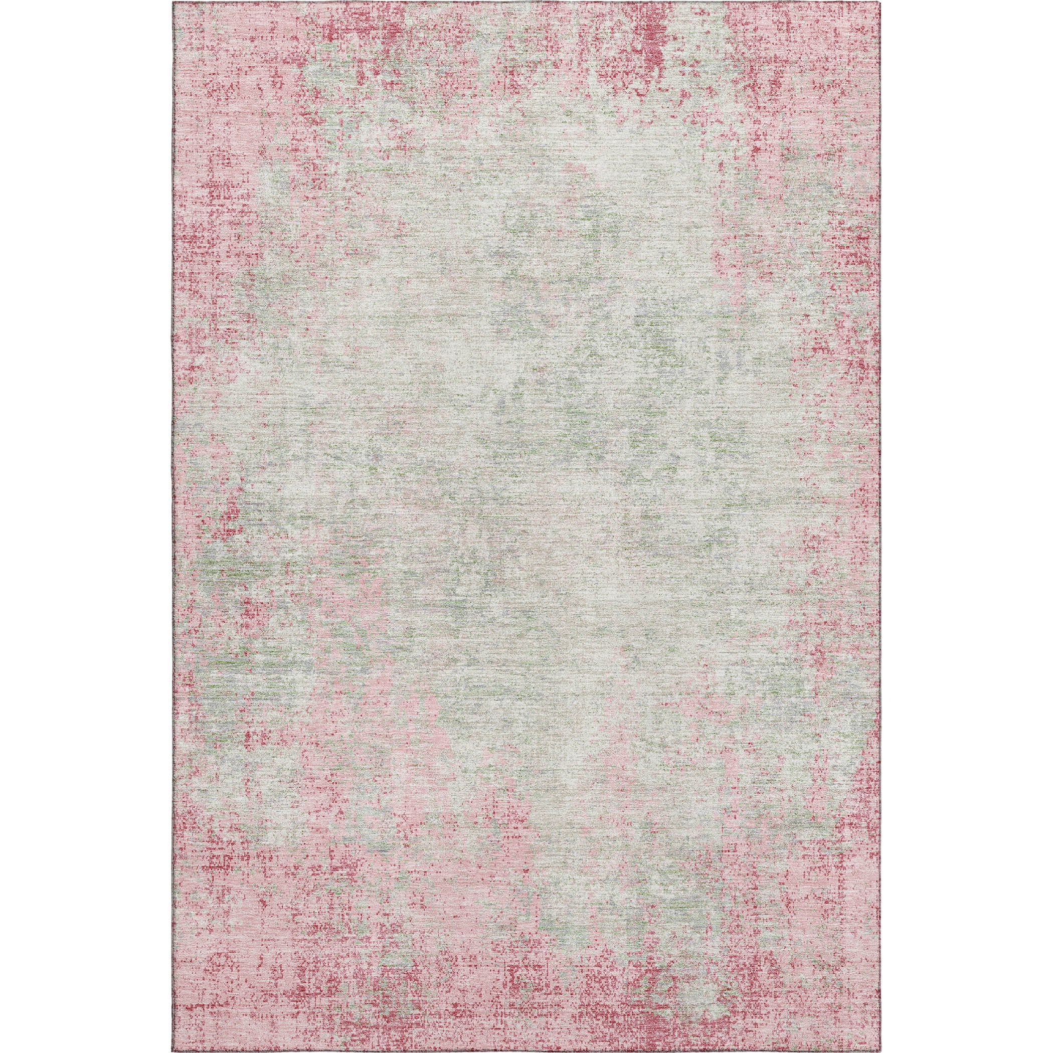 Bogota Machine Washable Transitional Pink Rug 2'6" x 3'10" #shape_Rectangle
