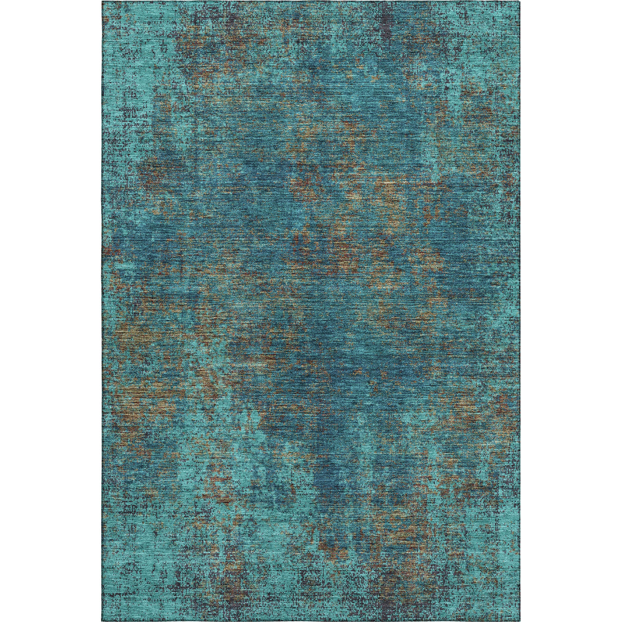 Bogota Machine Washable Transitional Teal Rug 2'6" x 3'10" #shape_Rectangle