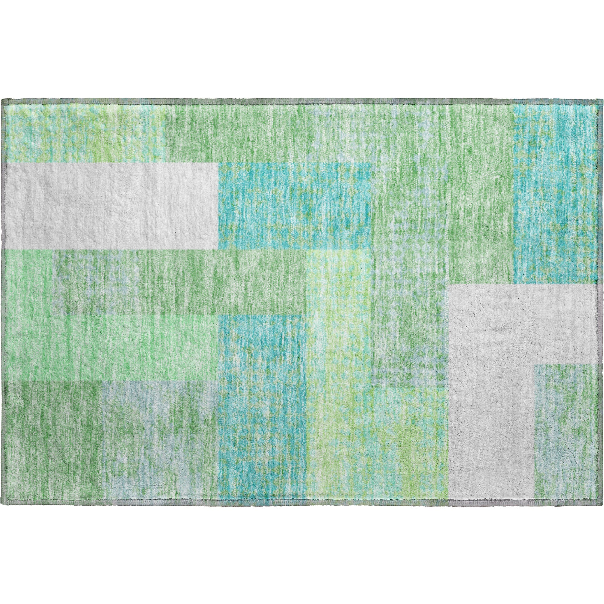 Nairobi Machine Washable Transitional Aloe Green Rug 1'8" x 2'6" #shape_Rectangle