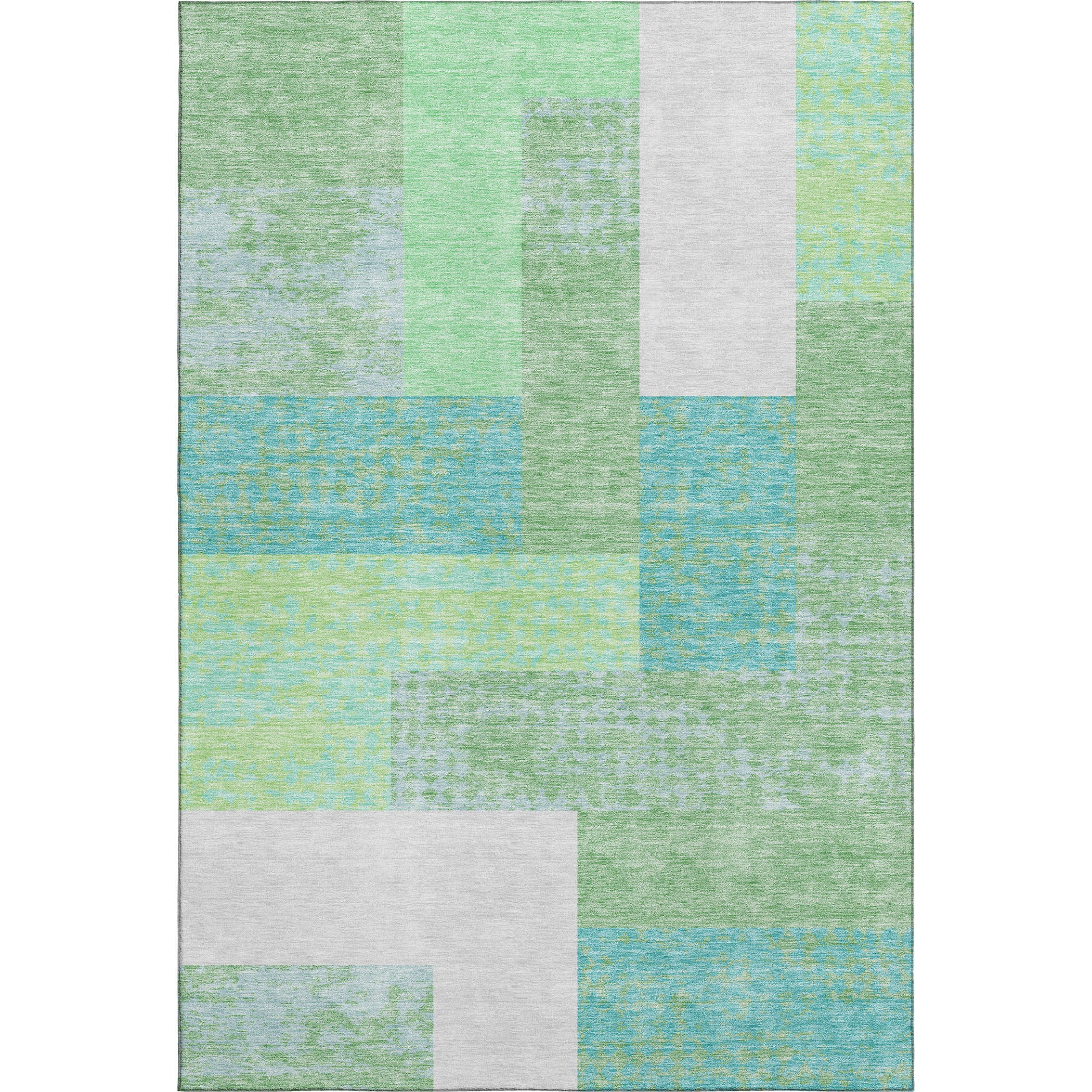 Nairobi Machine Washable Transitional Aloe Green Rug 2'6" x 3'10" #shape_Rectangle