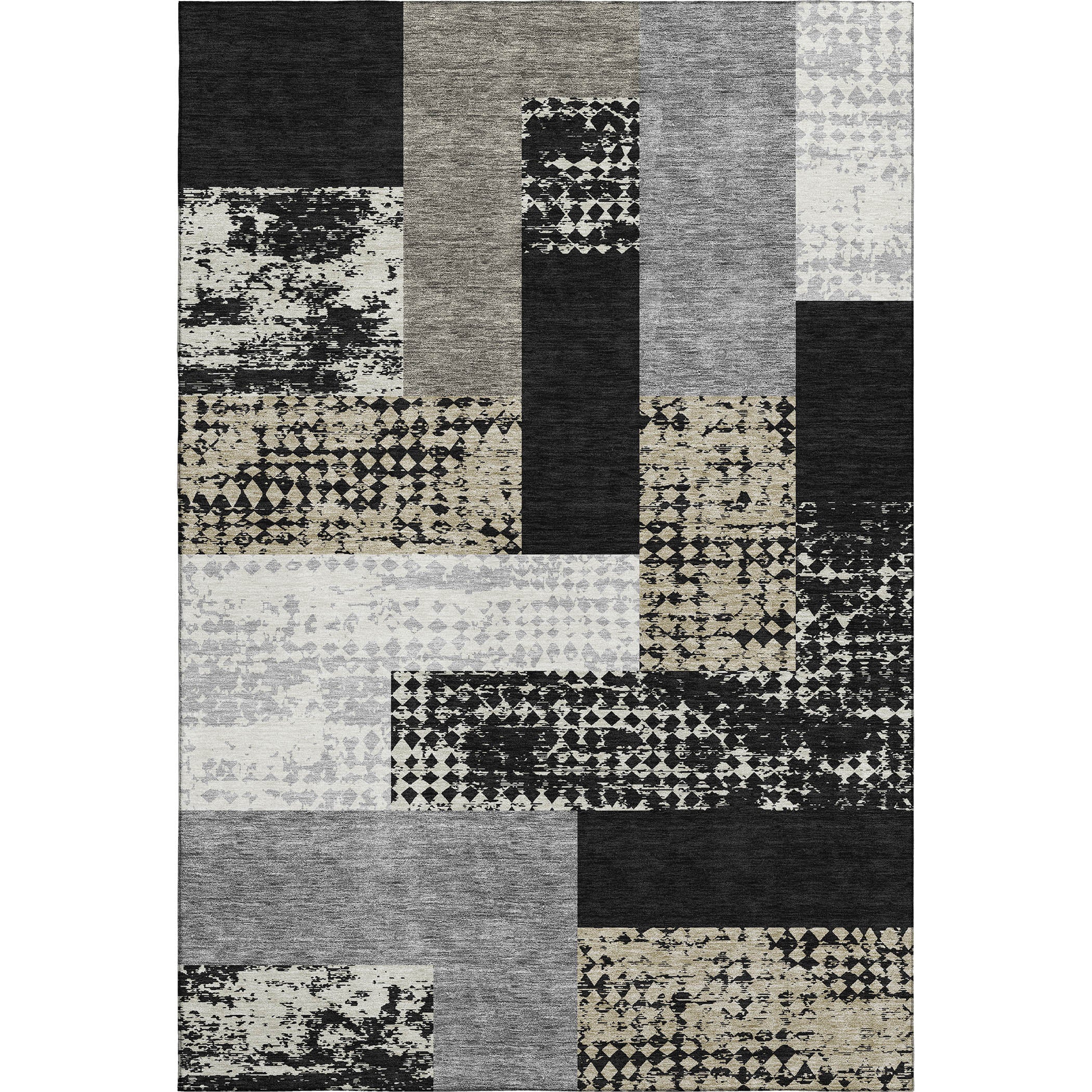 Nairobi Machine Washable Transitional Black Rug 2'6" x 3'10" #shape_Rectangle