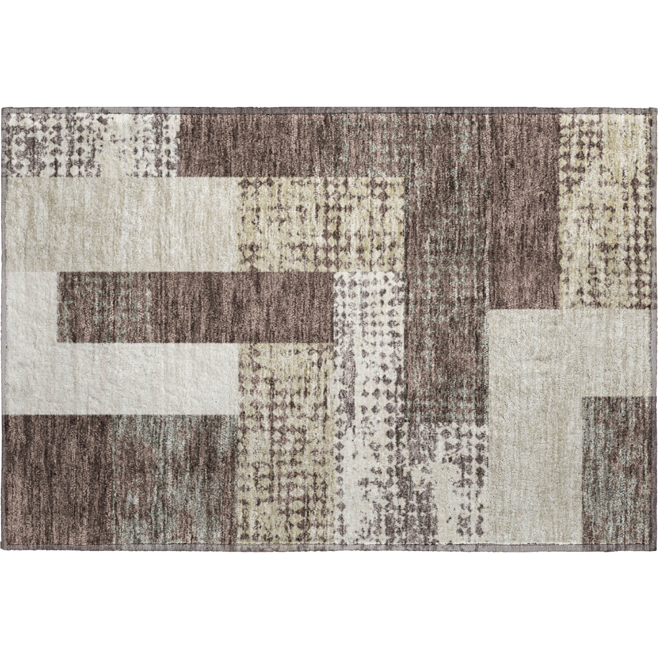 Nairobi Machine Washable Transitional Brown Rug 1'8" x 2'6" #shape_Rectangle