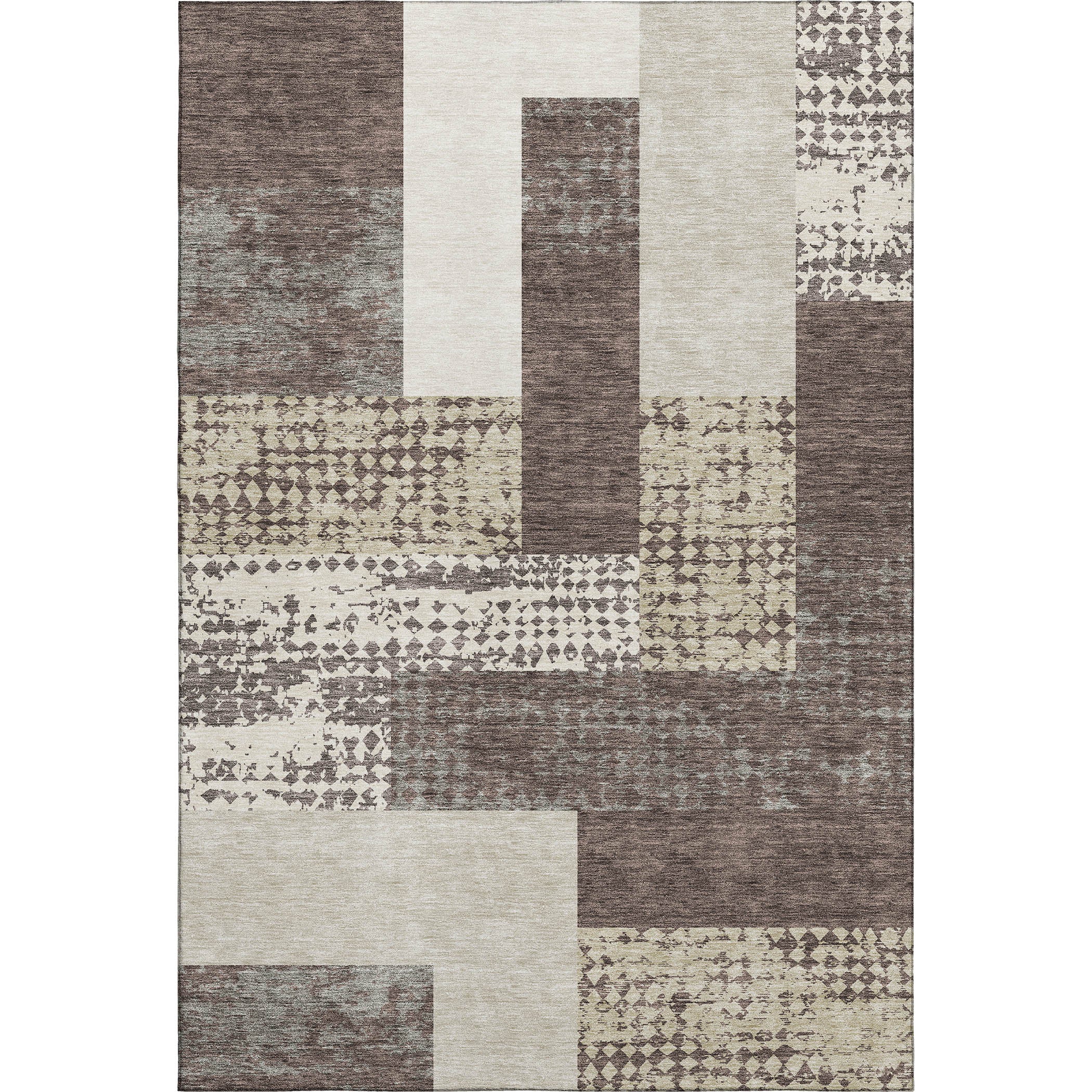 Nairobi Machine Washable Transitional Brown Rug 2'6" x 3'10" #shape_Rectangle